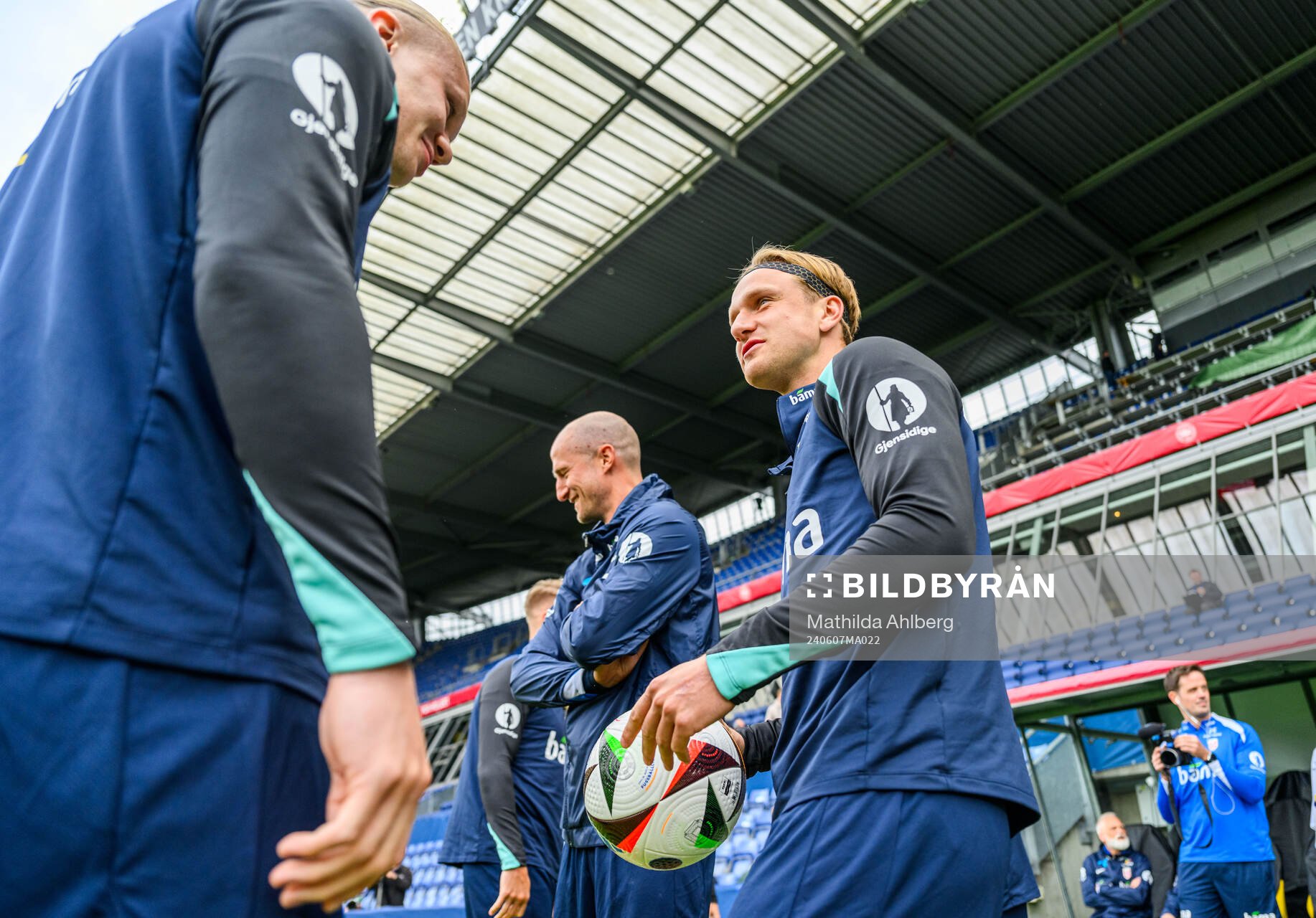 And Erik Botheim of Norway of the Norwegian national football team during a training session on June 7, 2024 in Copenhagen. 