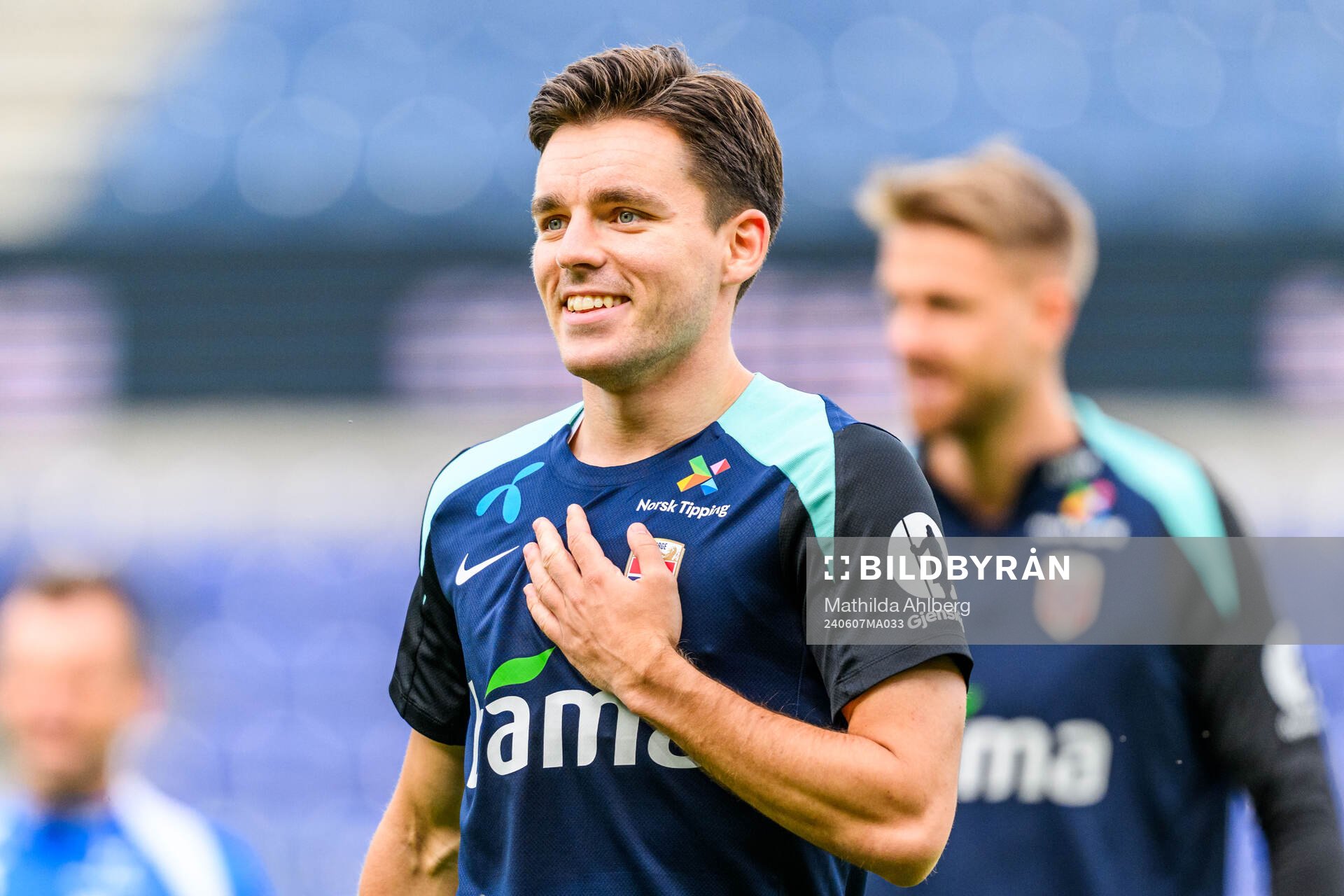 Hugo Vetlesen of Norway of the Norwegian national football