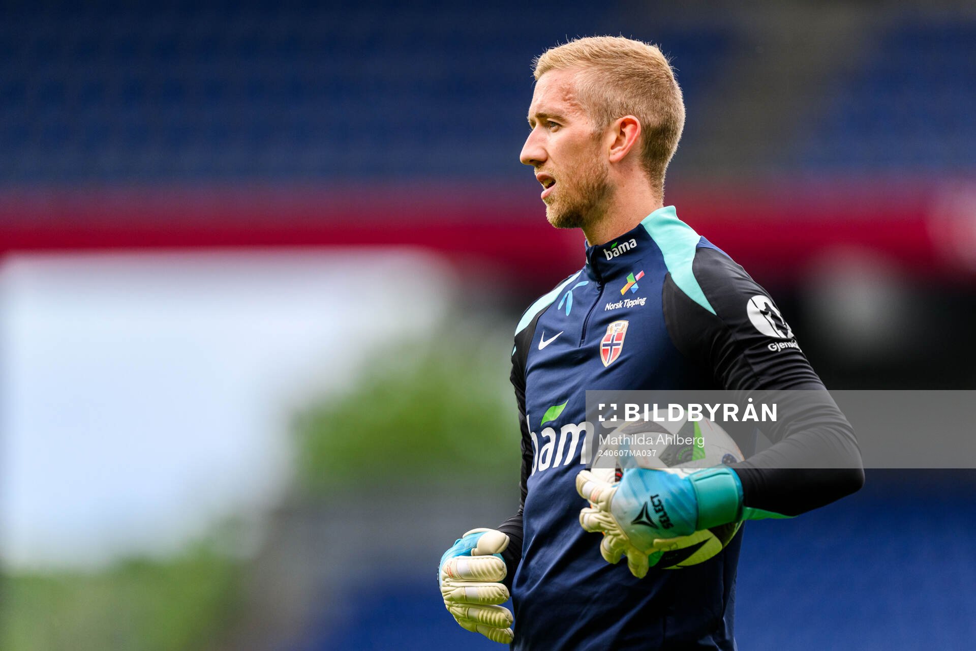 Goalkeeper Egil Selvik of the Norwegian national football