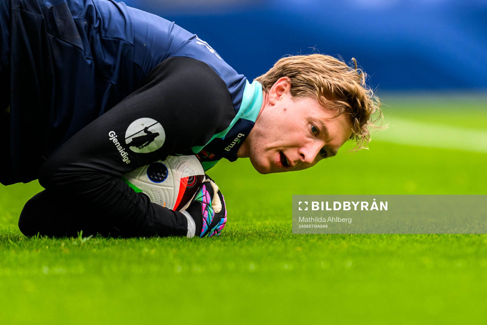 Goalkeeper Mathias Dyngeland of the Norwegian national