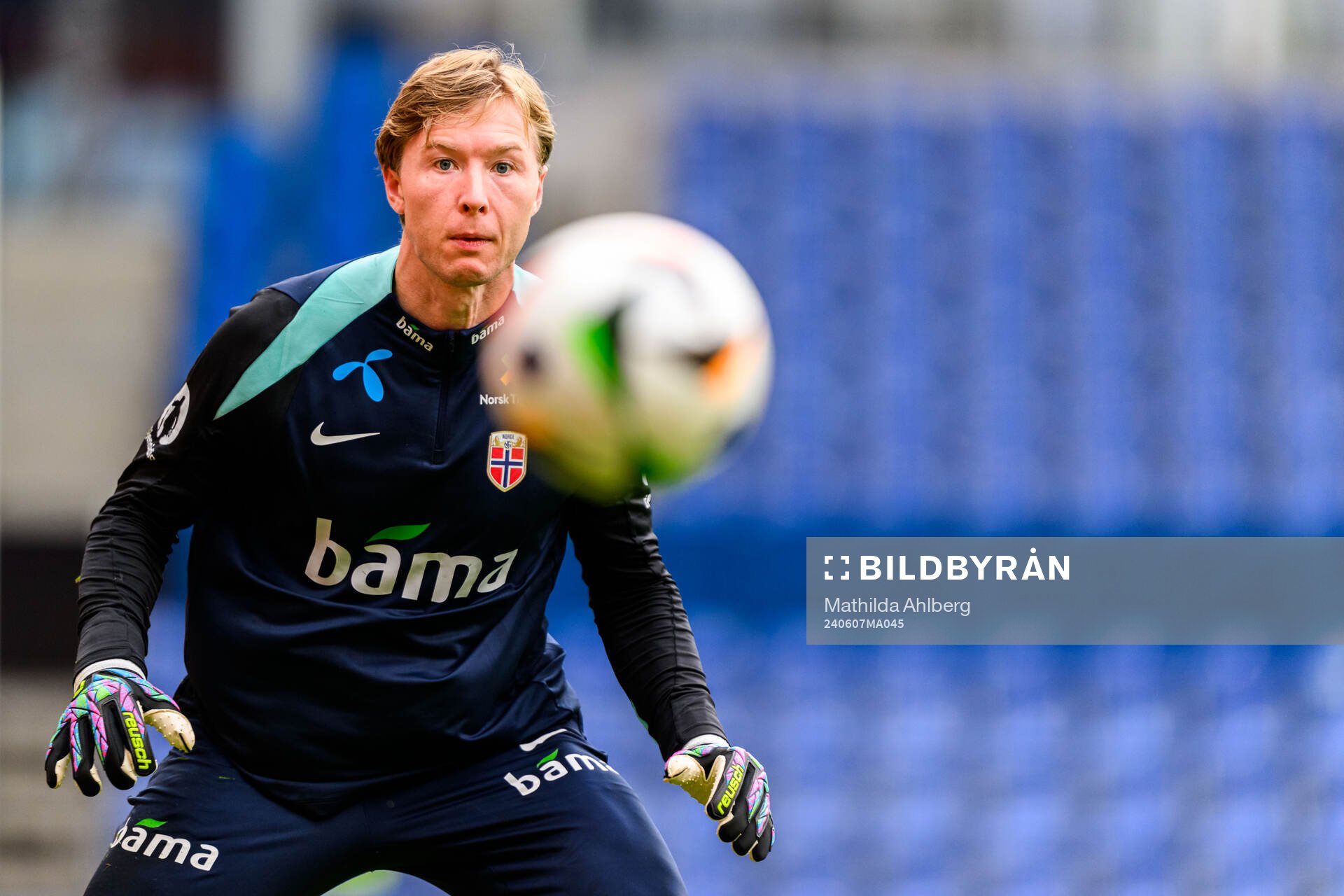 Goalkeeper Mathias Dyngeland of the Norwegian national