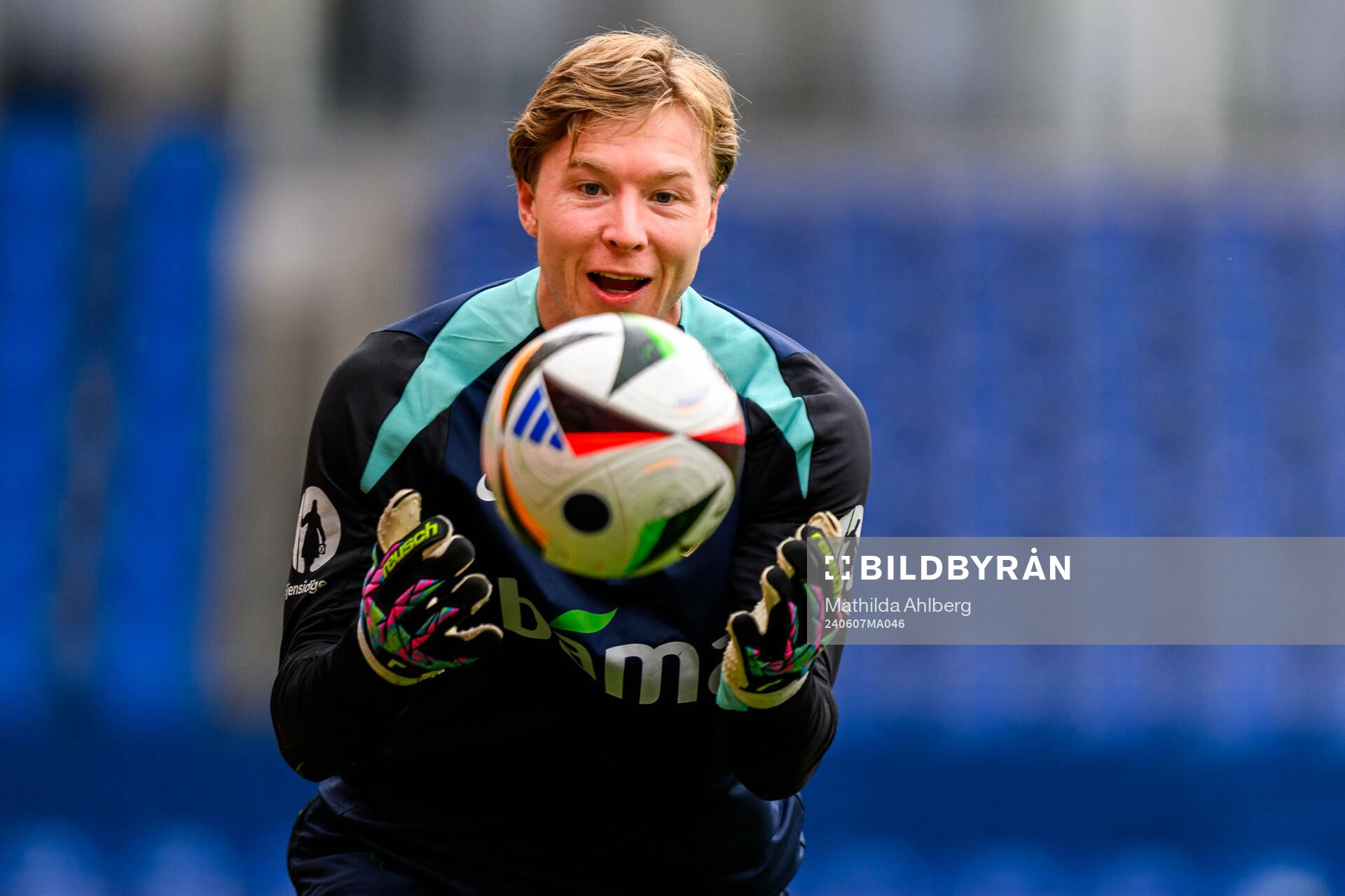 Goalkeeper Mathias Dyngeland of the Norwegian national