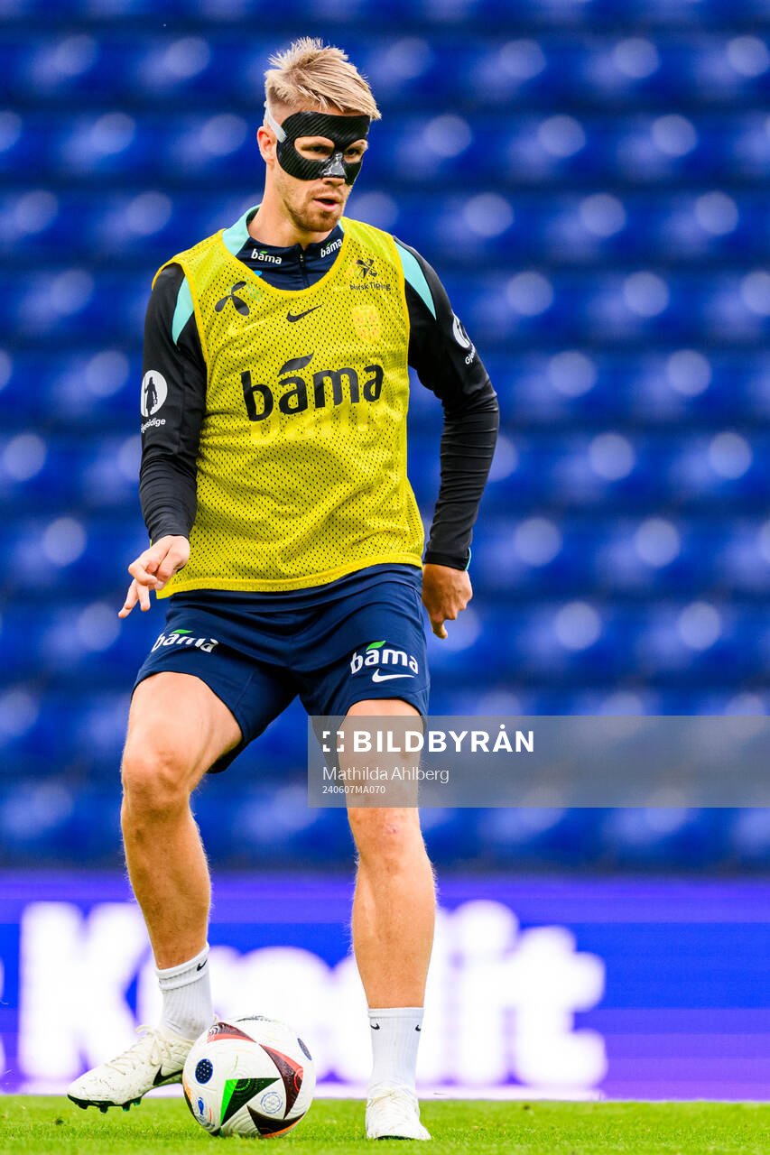 Kristoffer Ajer of the Norwegian national football team