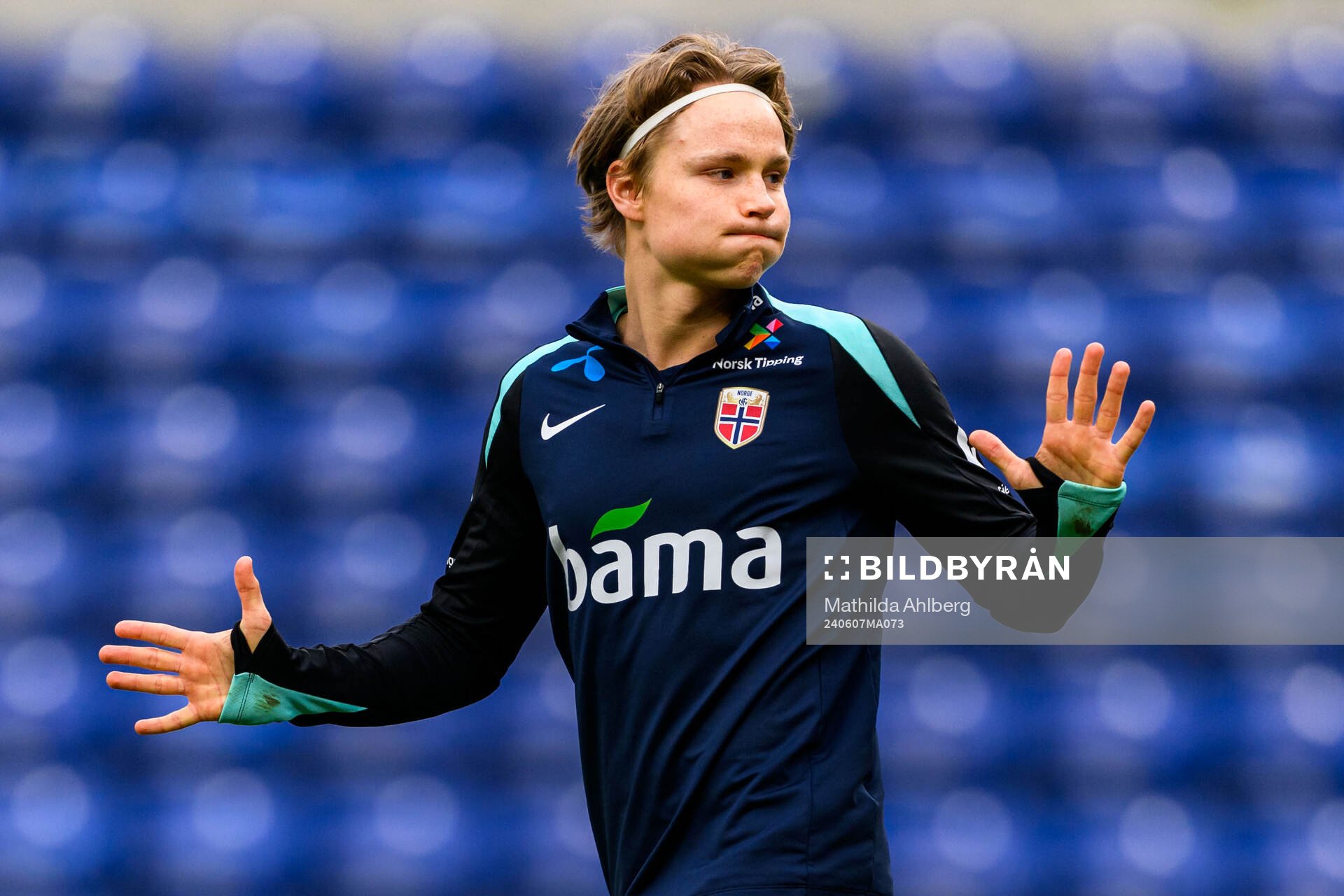 Andreas Schjelderup of the Norwegian national football team