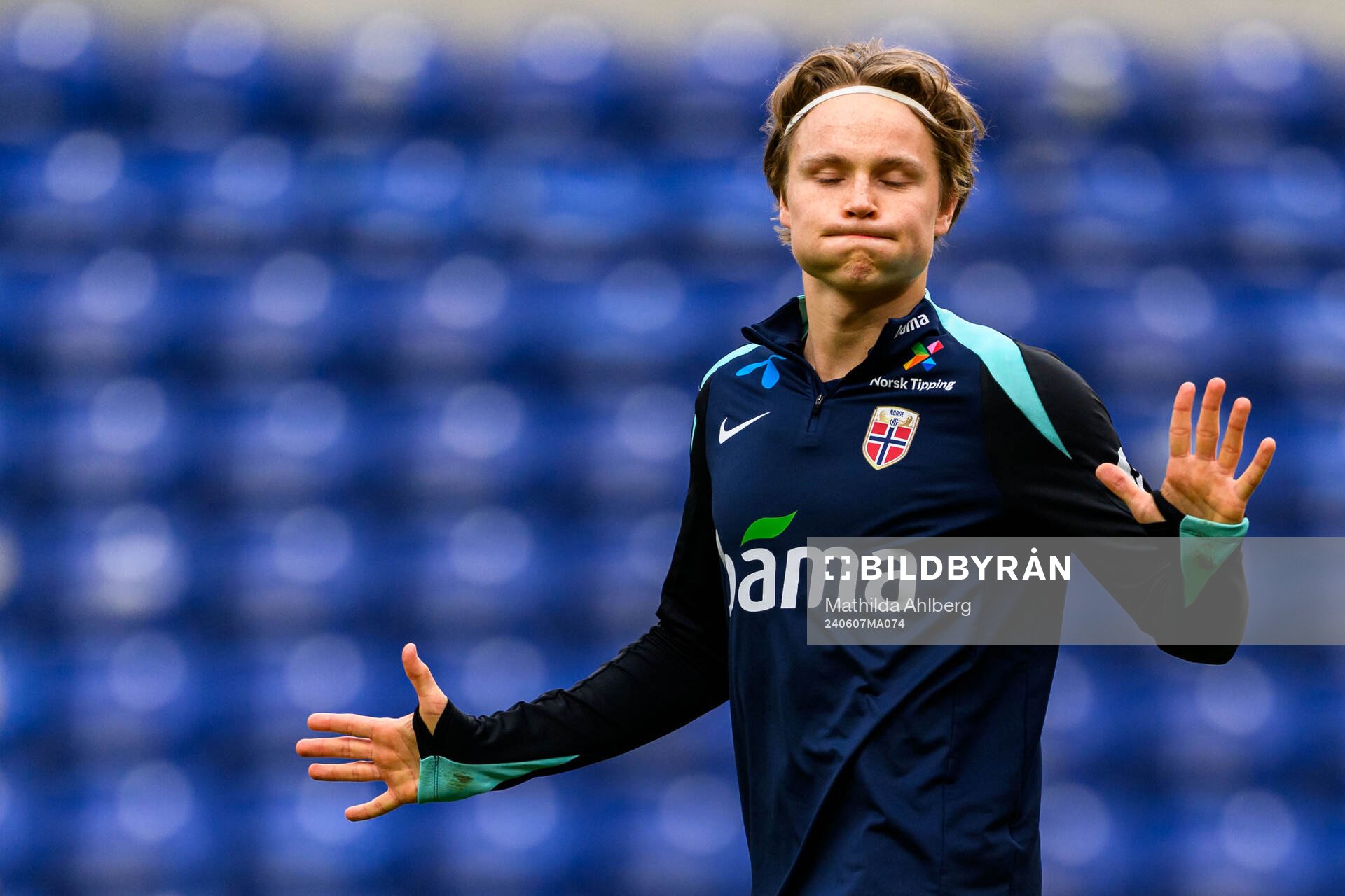Andreas Schjelderup of the Norwegian national football team