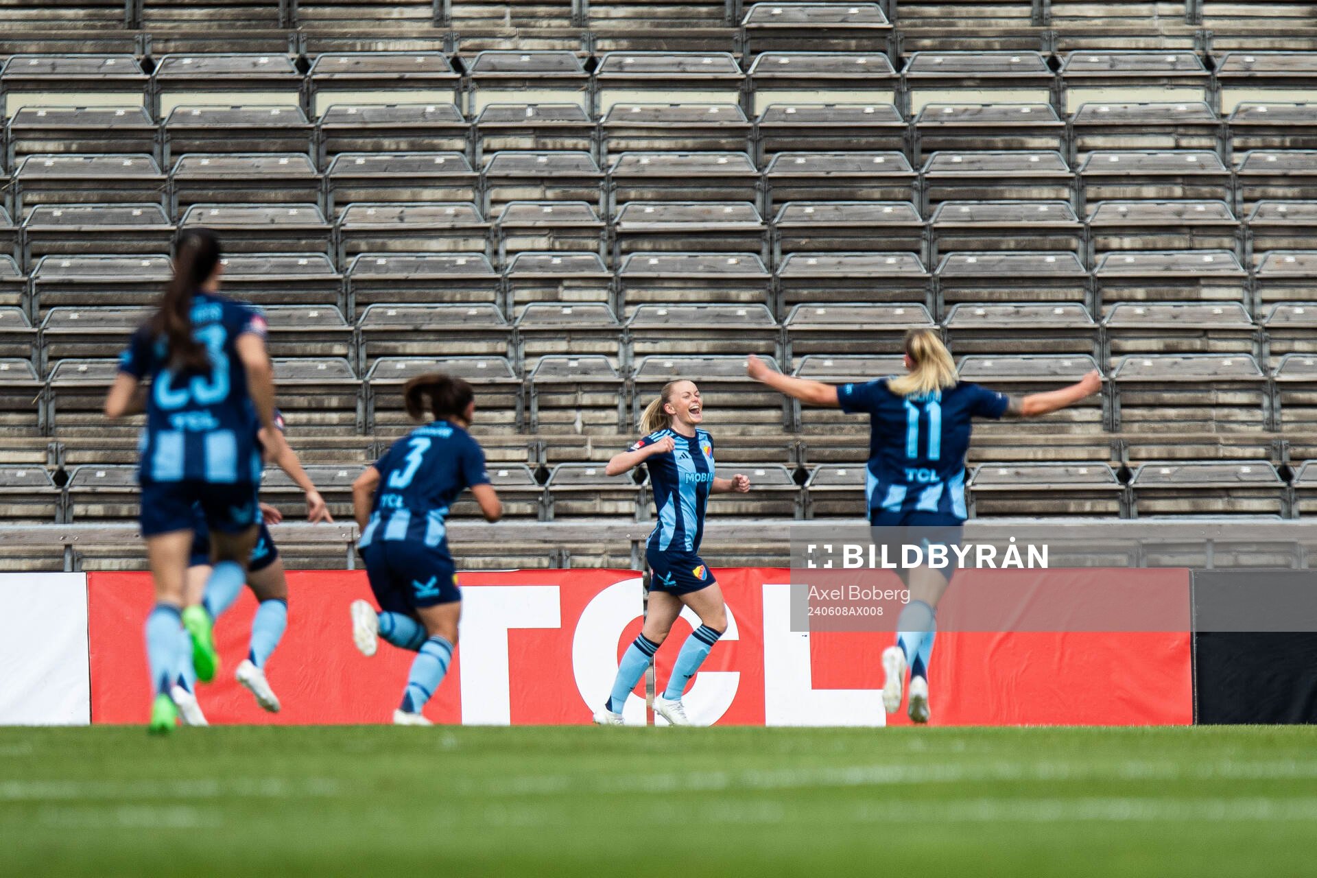 Djurgårdens Zara Jönsson jublar