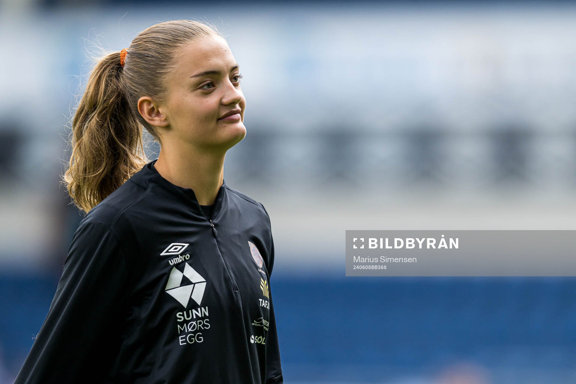 Guro Hammer Røn of AaFK Fortuna ahead of the 1. division football match between AaFK Fortuna and Bodø/Glimt on June 8, 2024 in Ålesund.