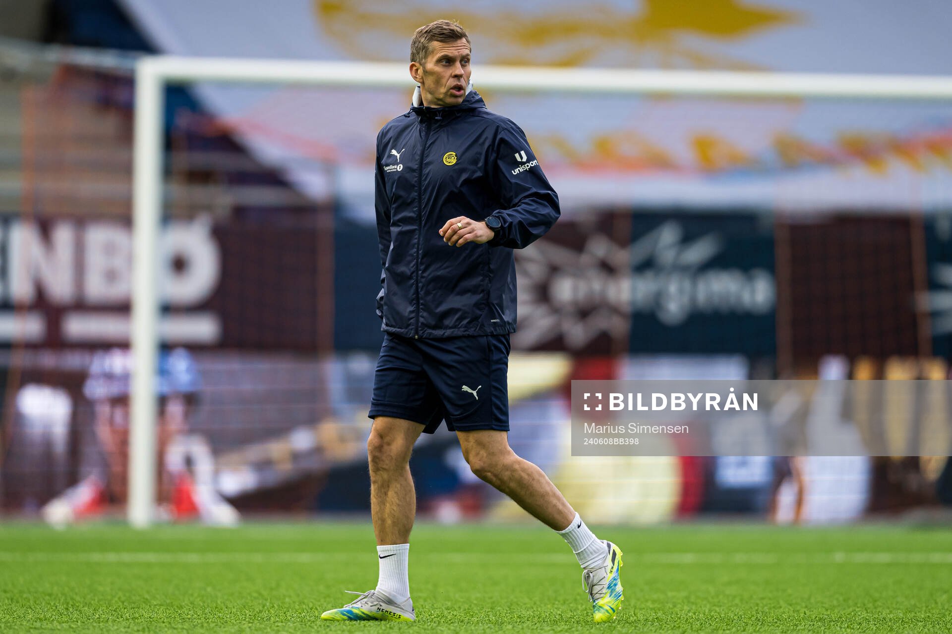Stian Theting, head coach of Bodø/Glimt, ahead of the 1. division football match between AaFK Fortuna and Bodø/Glimt on June 8, 2024 in Ålesund.