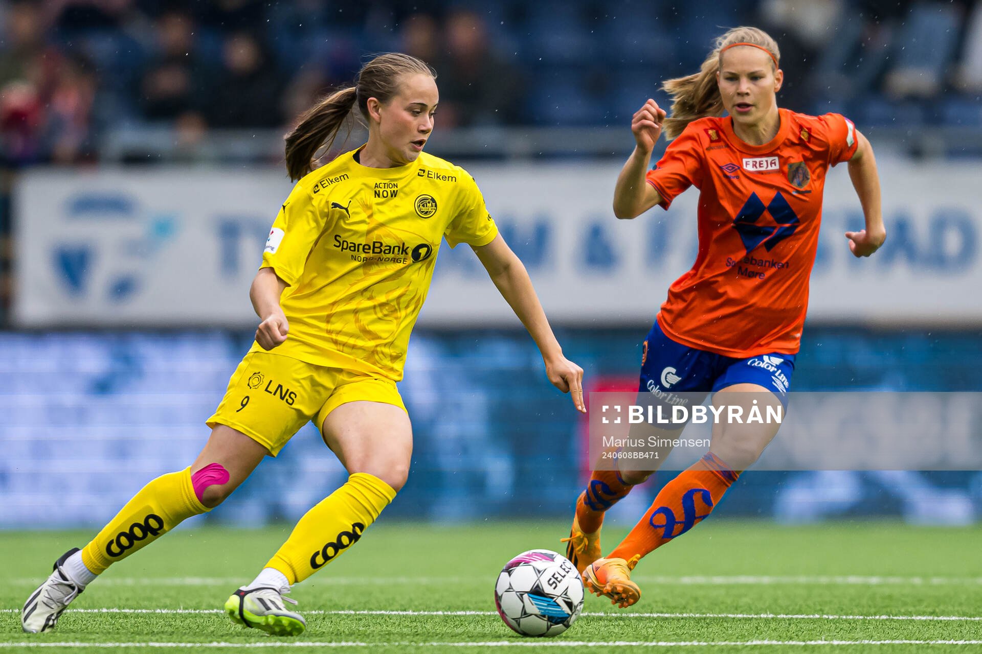 Lise Højsted Dissing of Bodø/Glimt during the 1. division football match between AaFK Fortuna and Bodø/Glimt on June 8, 2024 in Ålesund.