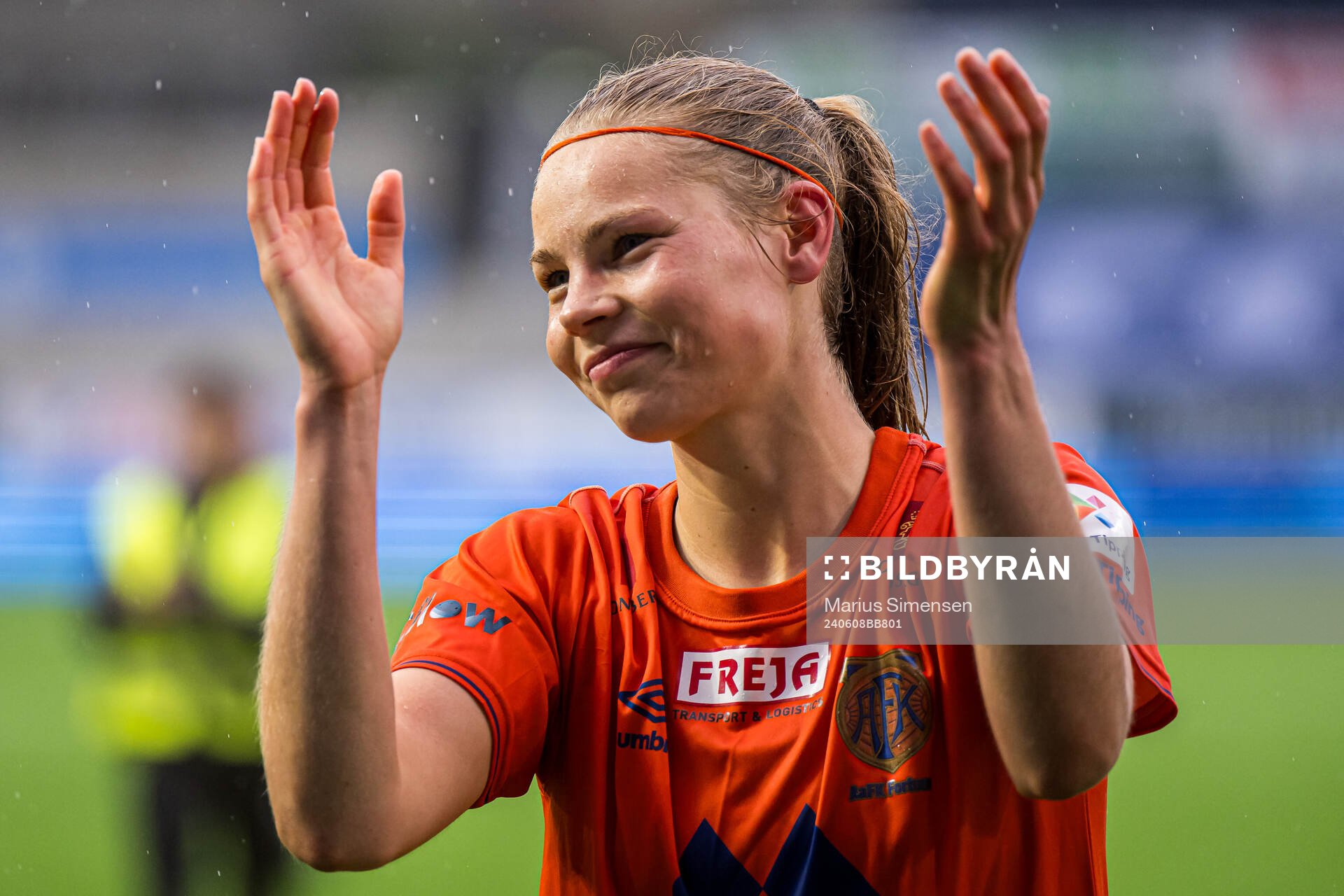 Sofie Emilie Riis of AaFK Fortuna celebrates