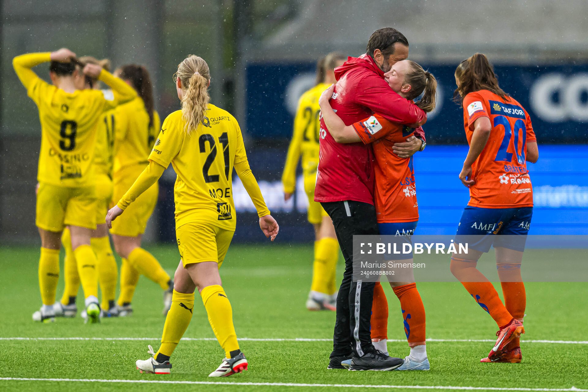 Frode Fagermo, head coach of AaFK Fortuna, and Ingeborg