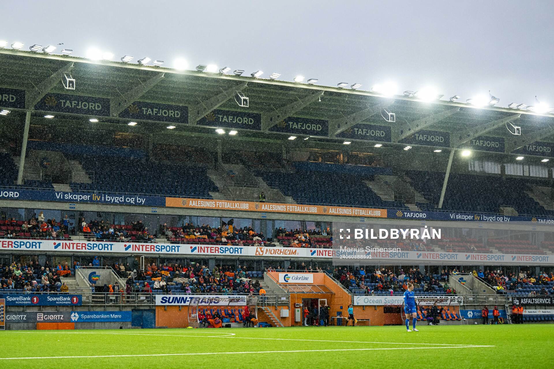 Spectators in the stands at Color Line Stadion