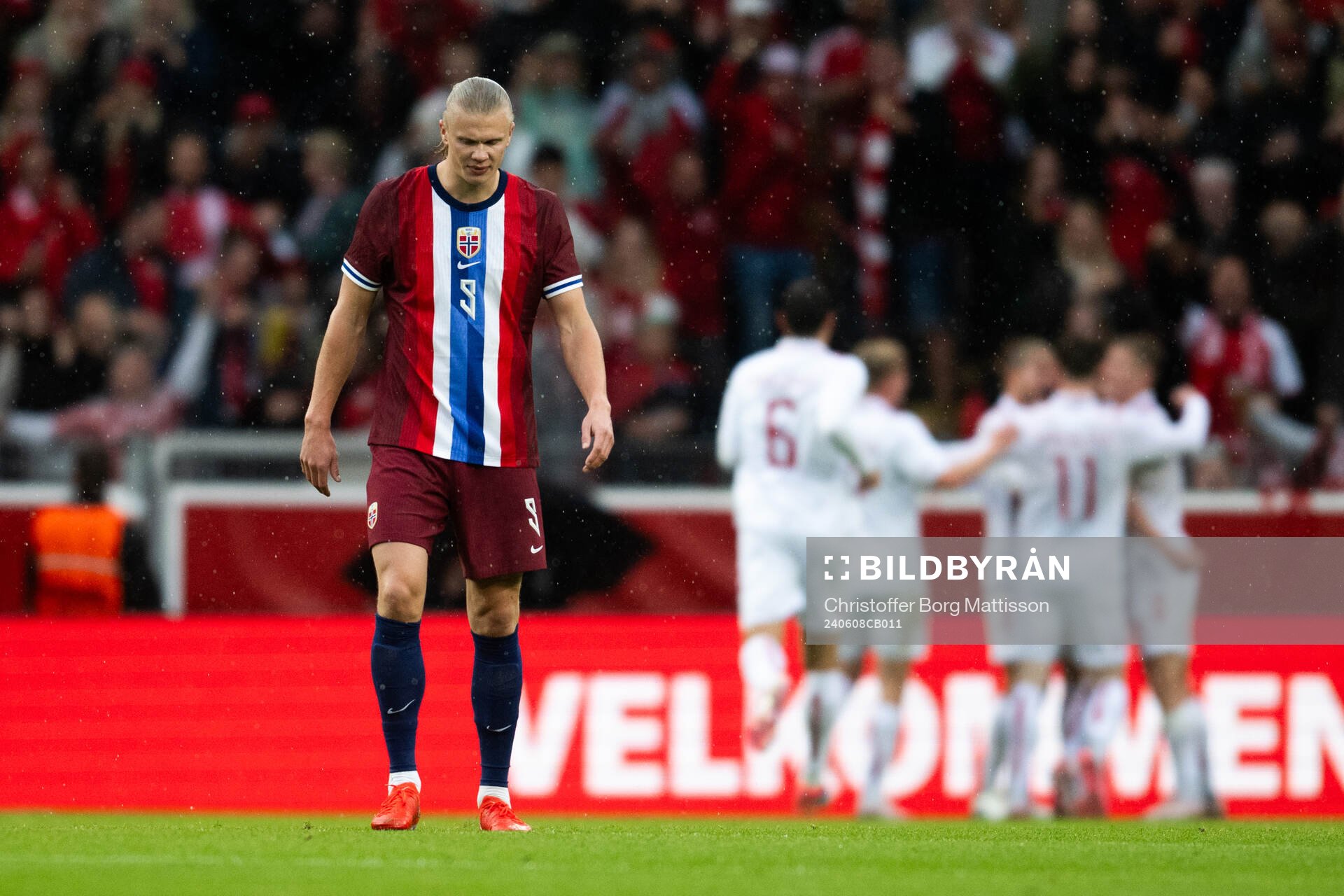Erling Braut Haaland of Norway looks dejected