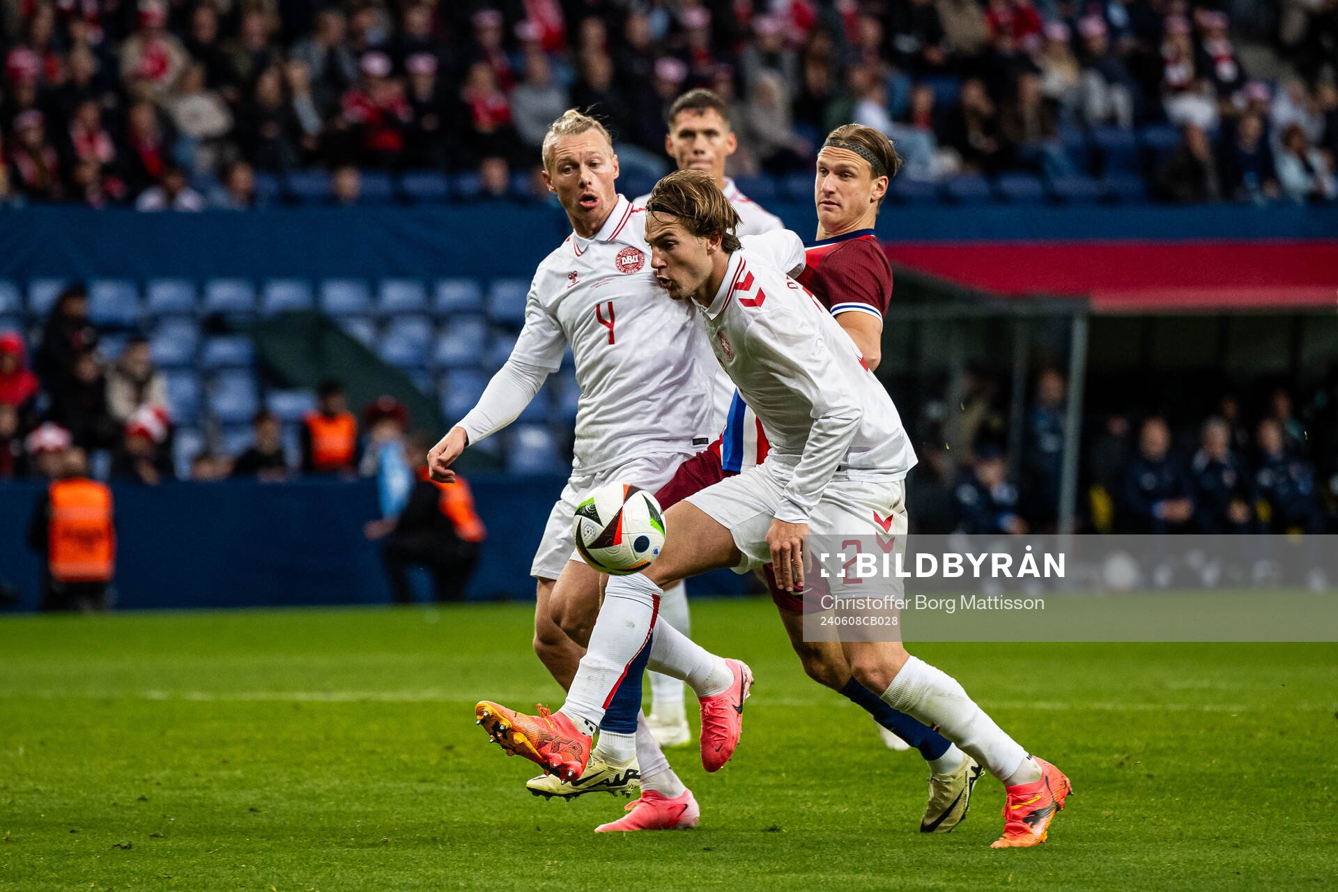 Simon Kjær, Joachim Andersen of Denmark and Erik Botheim