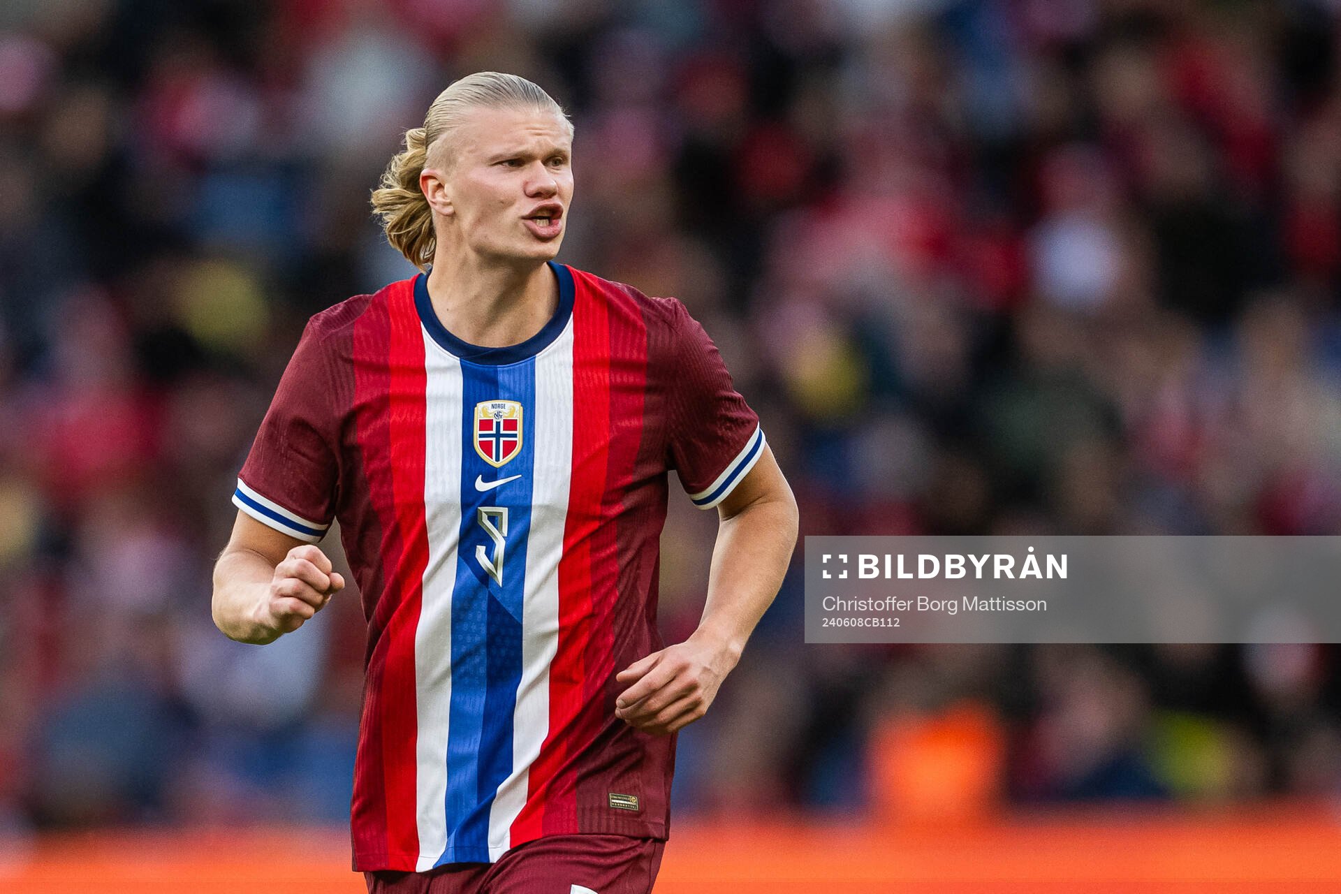 Erling Braut Haaland of Norway reacts
