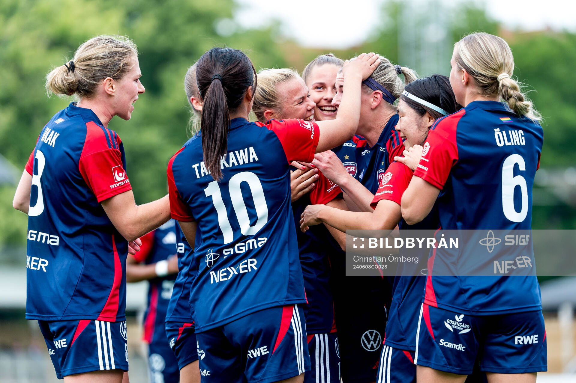 FC Rosengårds Jessica Wik jublar