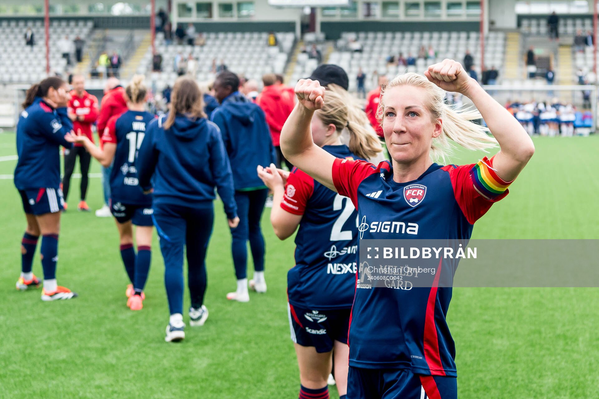 FC Rosengårds Mia Persson jublar