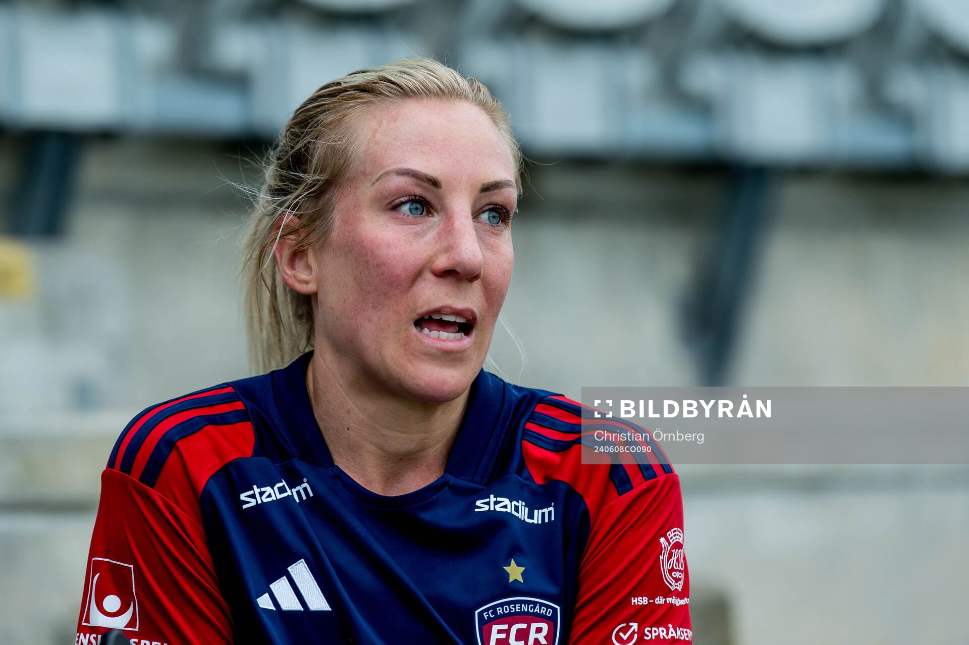 FC Rosengårds Mia Persson efter fotbollsmatchen i Damallsvenskan mellan FC Rosengård och IFK Norrköping den 8 juni 2024 i Malmö.