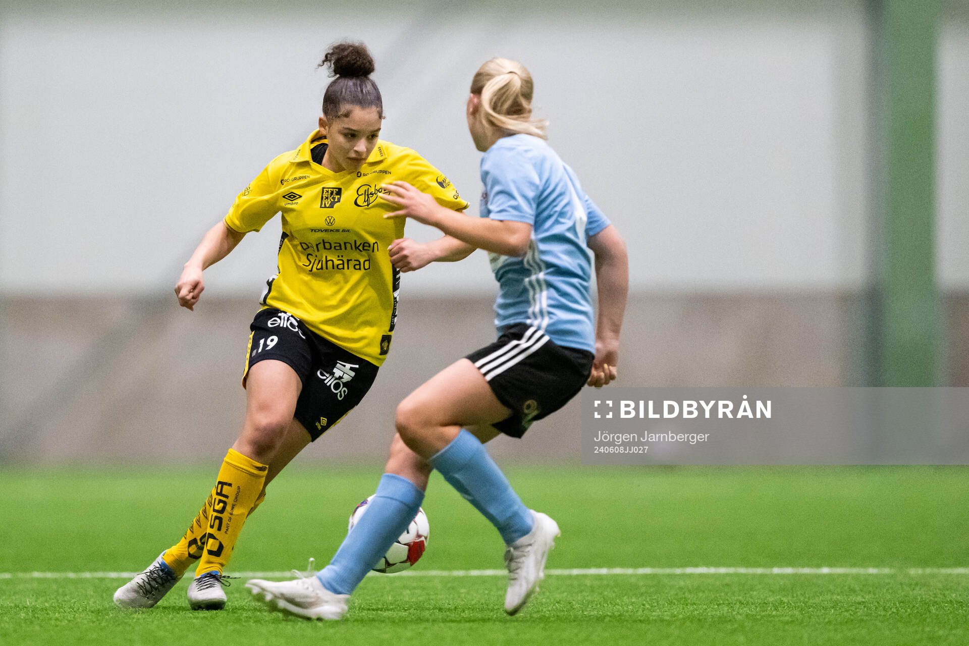 Elfsborgs Jennifer Brinck under fotbollsmatchen i Division 1 Mellersta mellan Elfsborg och Boo FF den 8 juni 2024 i Borås. 