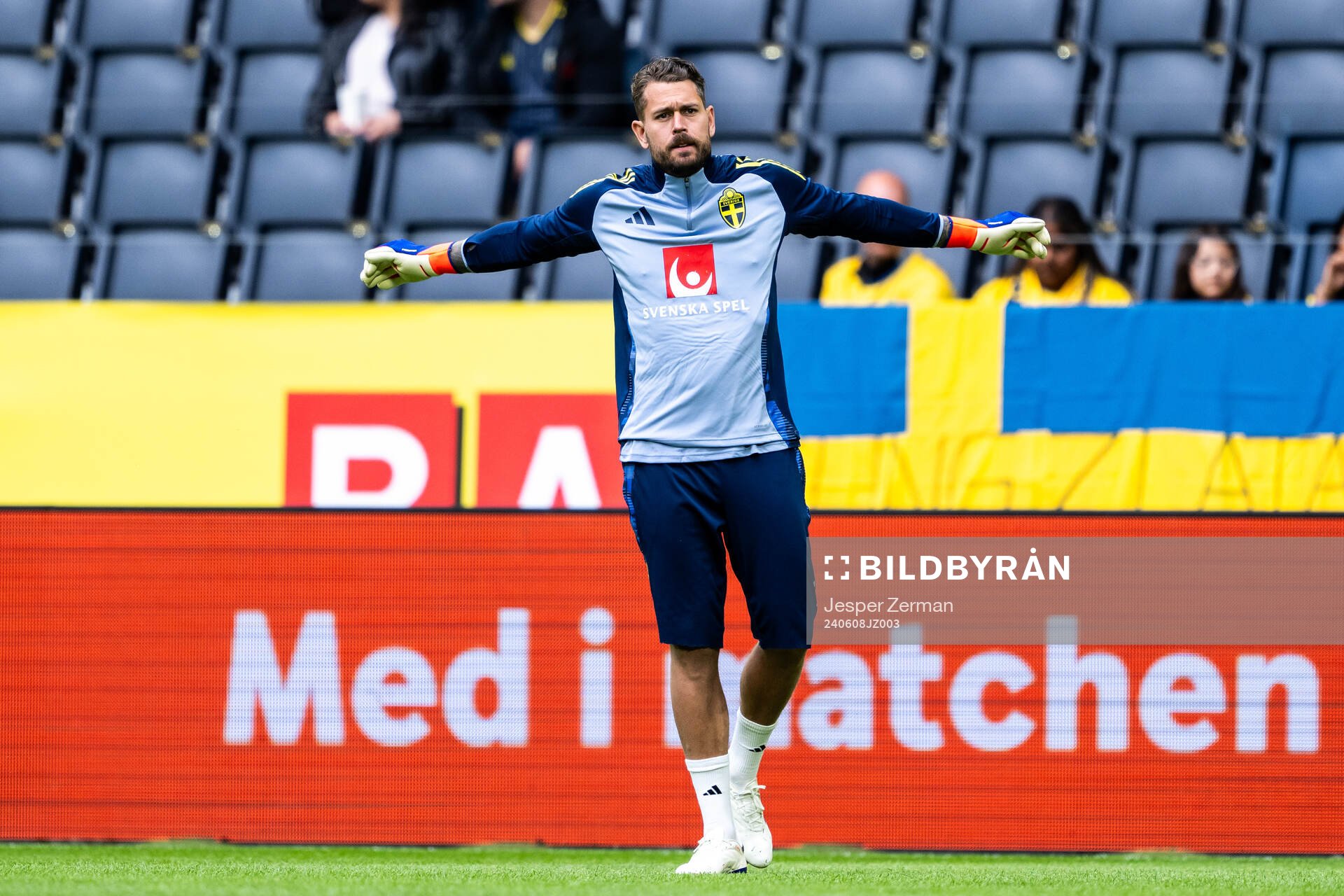 Goalkeeper Kristoffer Nordfeldt of Sweden