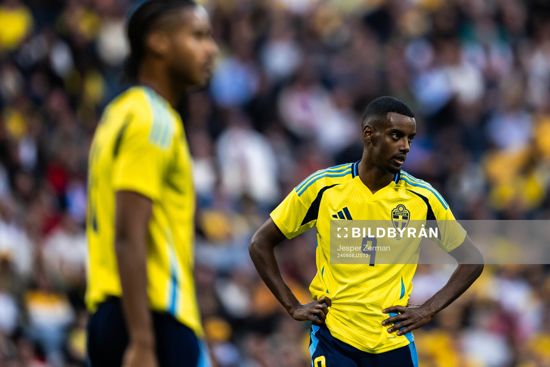 Alexander Isak of Sweden looks dejected