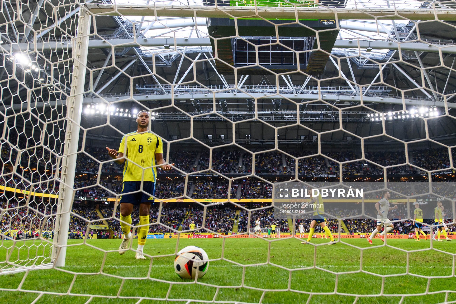 Jens-Lys Michel Cajuste of Sweden looks dejectdd
