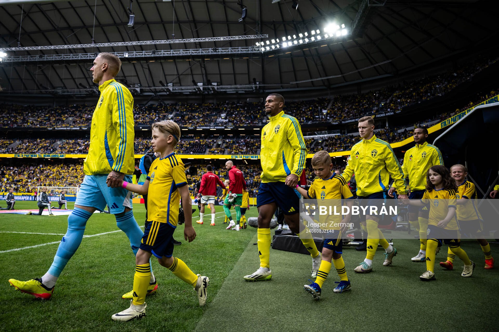 goalkeeper Robin Olsen, Isak Hien and Emil Krafth  of