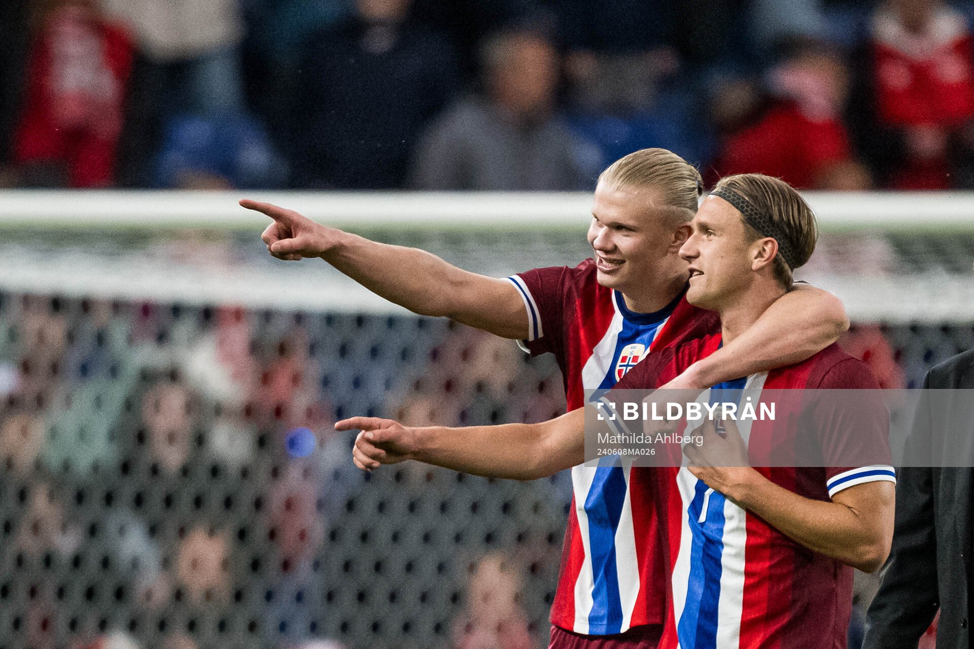 Erling Braut Haaland and Erik Botheim of Norway
