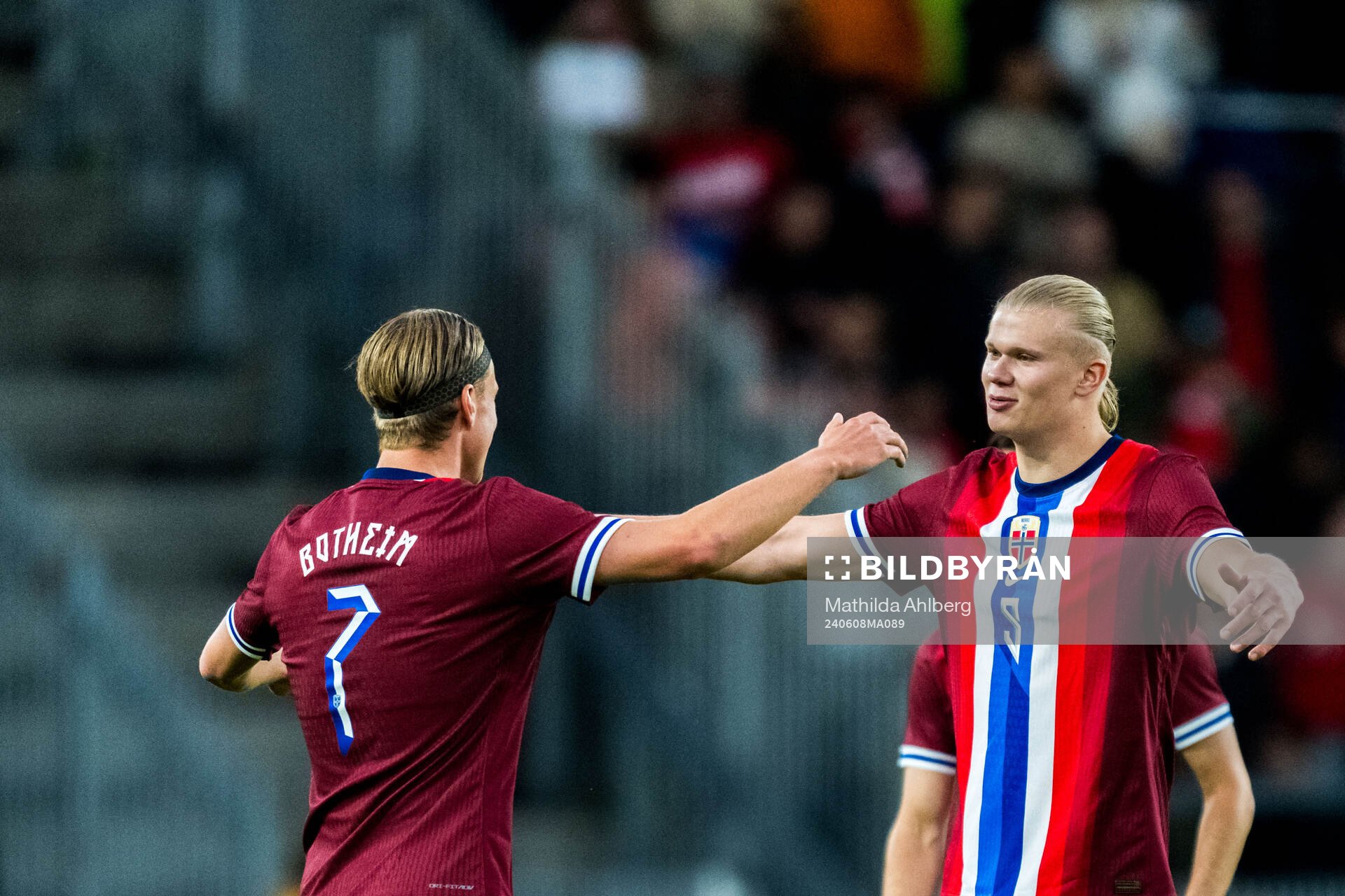 Erling Braut Haaland and Erik Botheim of Norway