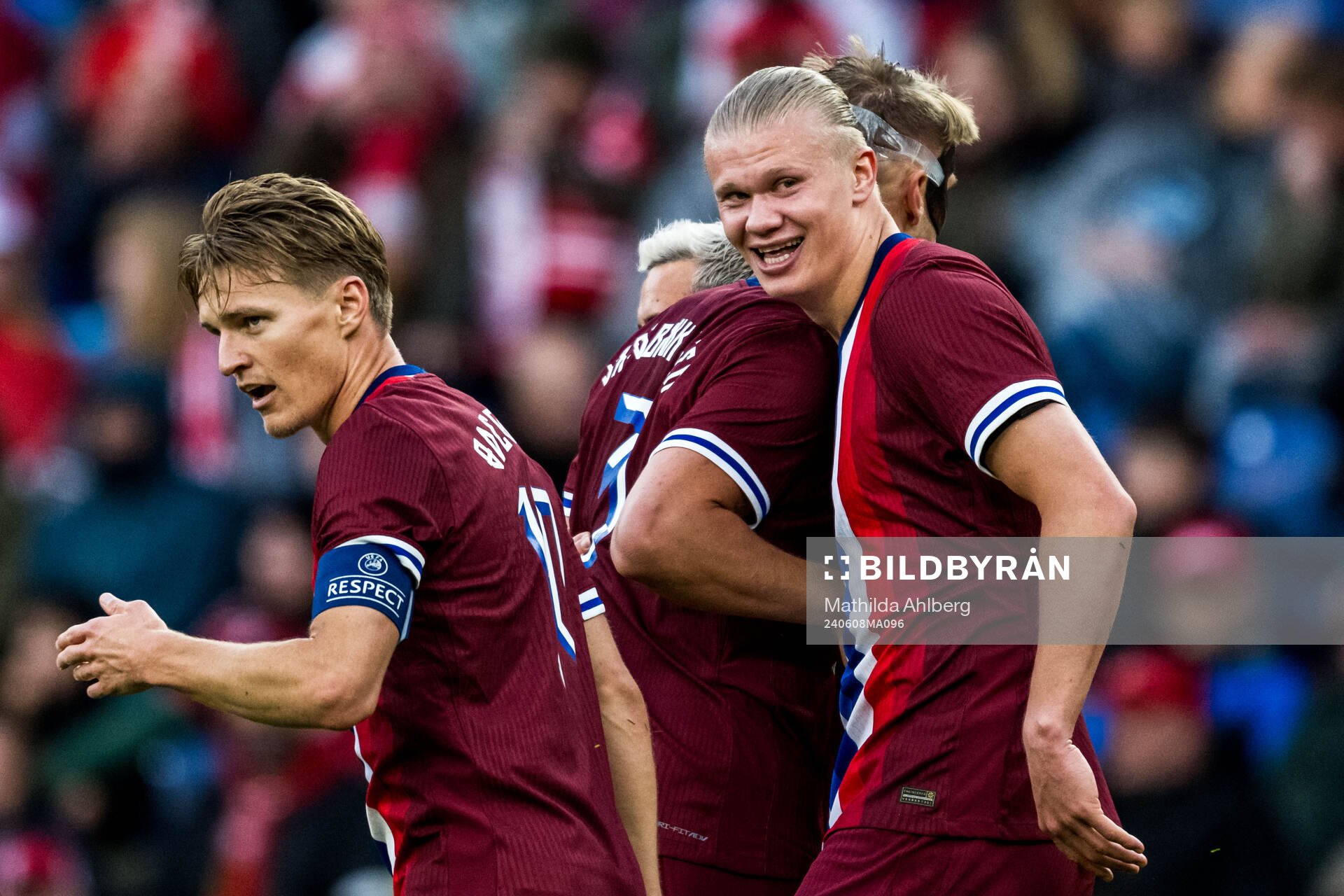 Erling Braut Haaland of Norway celebrates scoring 2-1