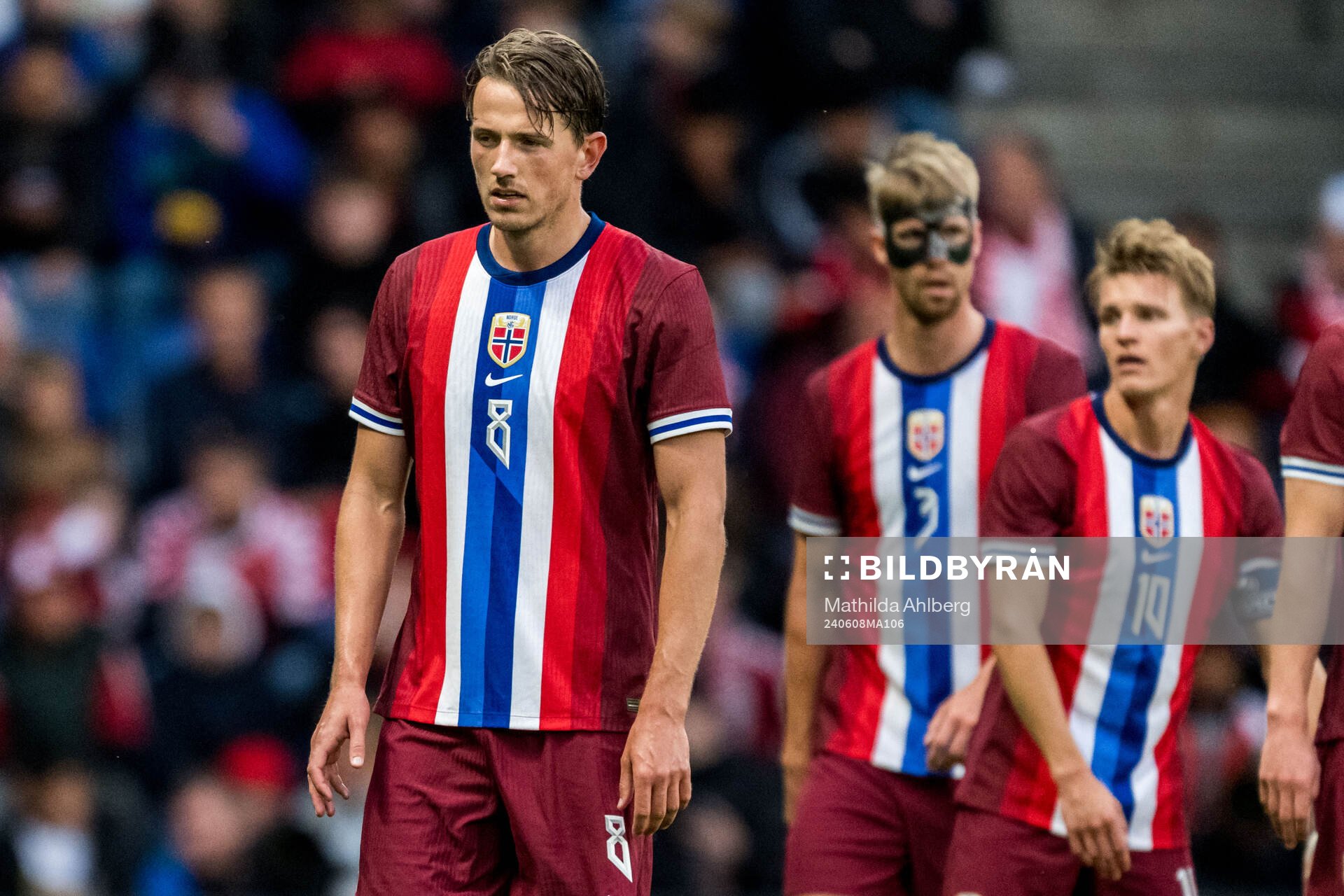 Sander Berge of Norway looks dejected