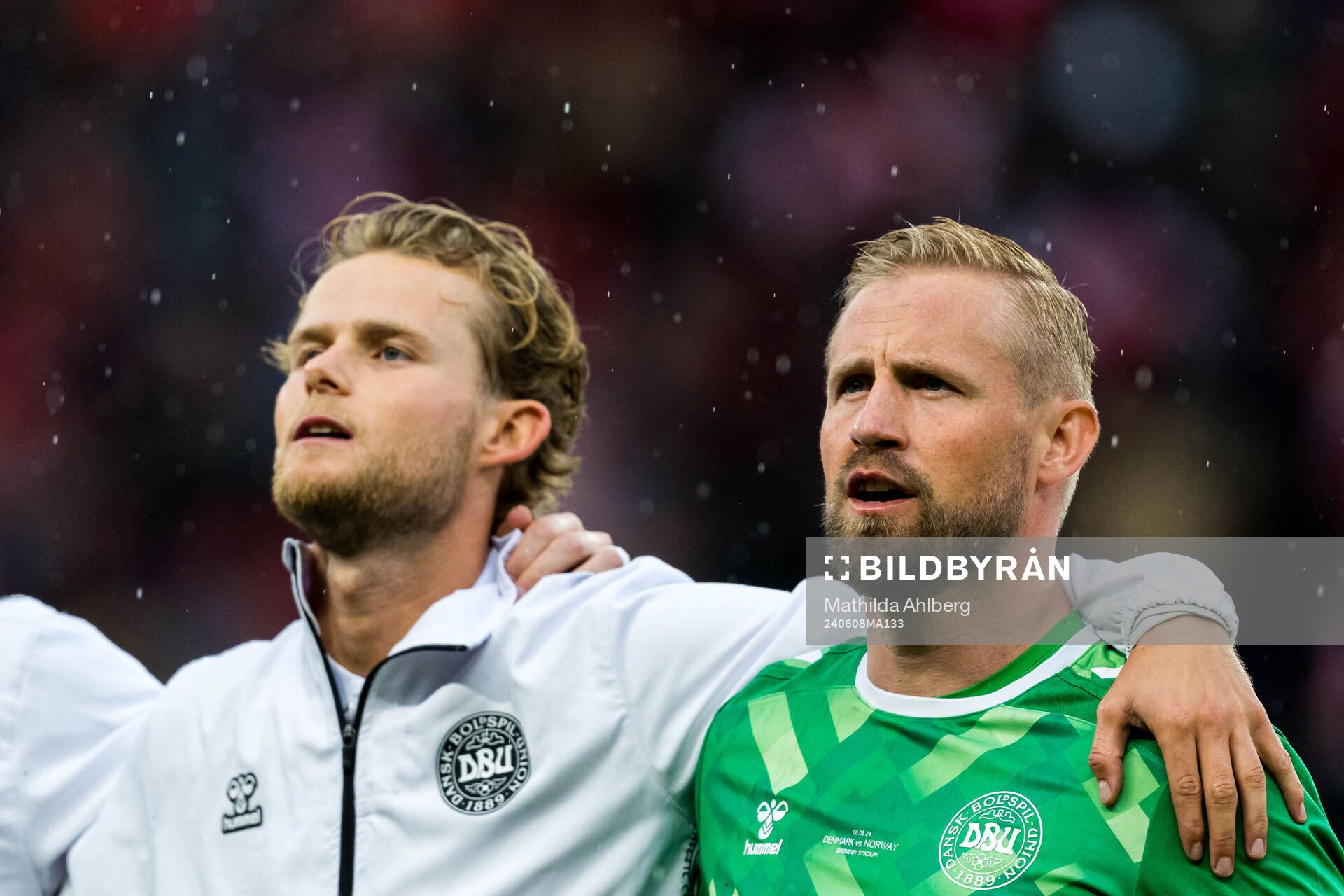 Goalkeeper Kasper Schmeichel of Denmark