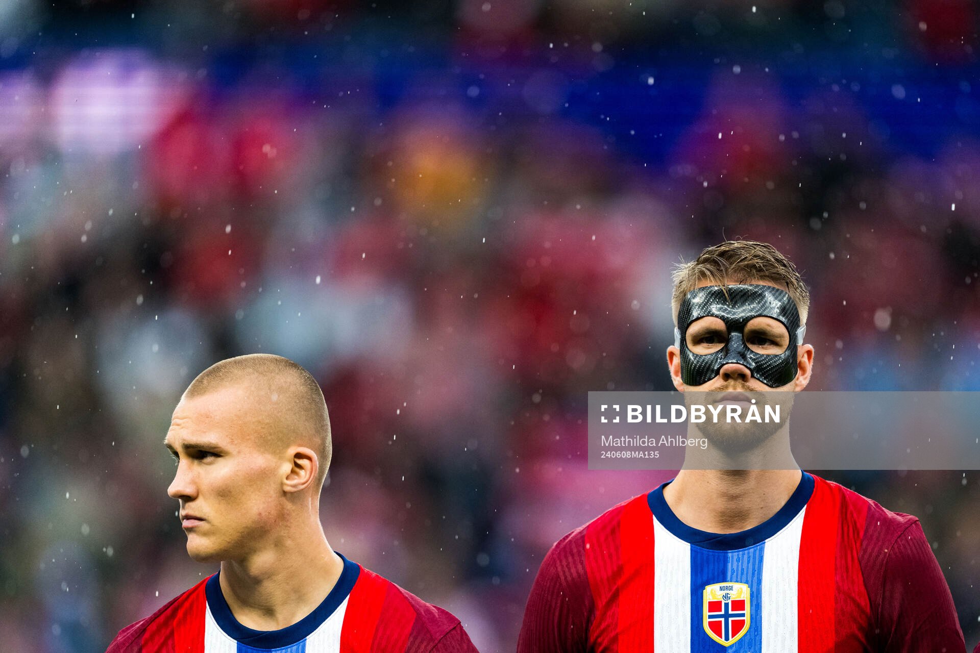 Leo Østigård and Kristoffer Ajer of Norway