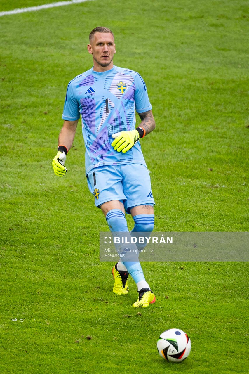 Goalkeeper Robin Olsen of Sweden