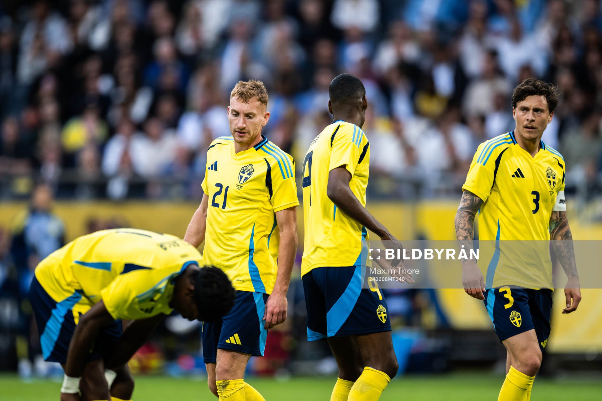 Dejan Kulusevski, Alexander Isak, and Victor Nilsson