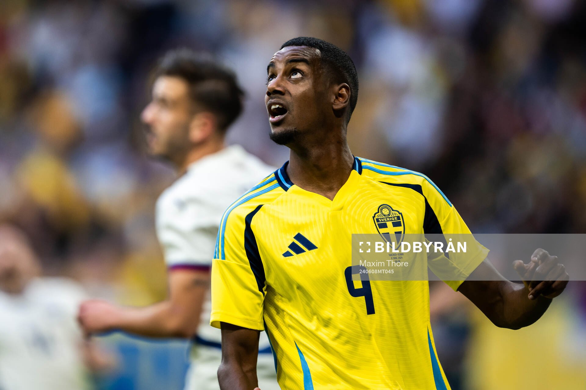 Alexander Isak of Sweden looks dejected