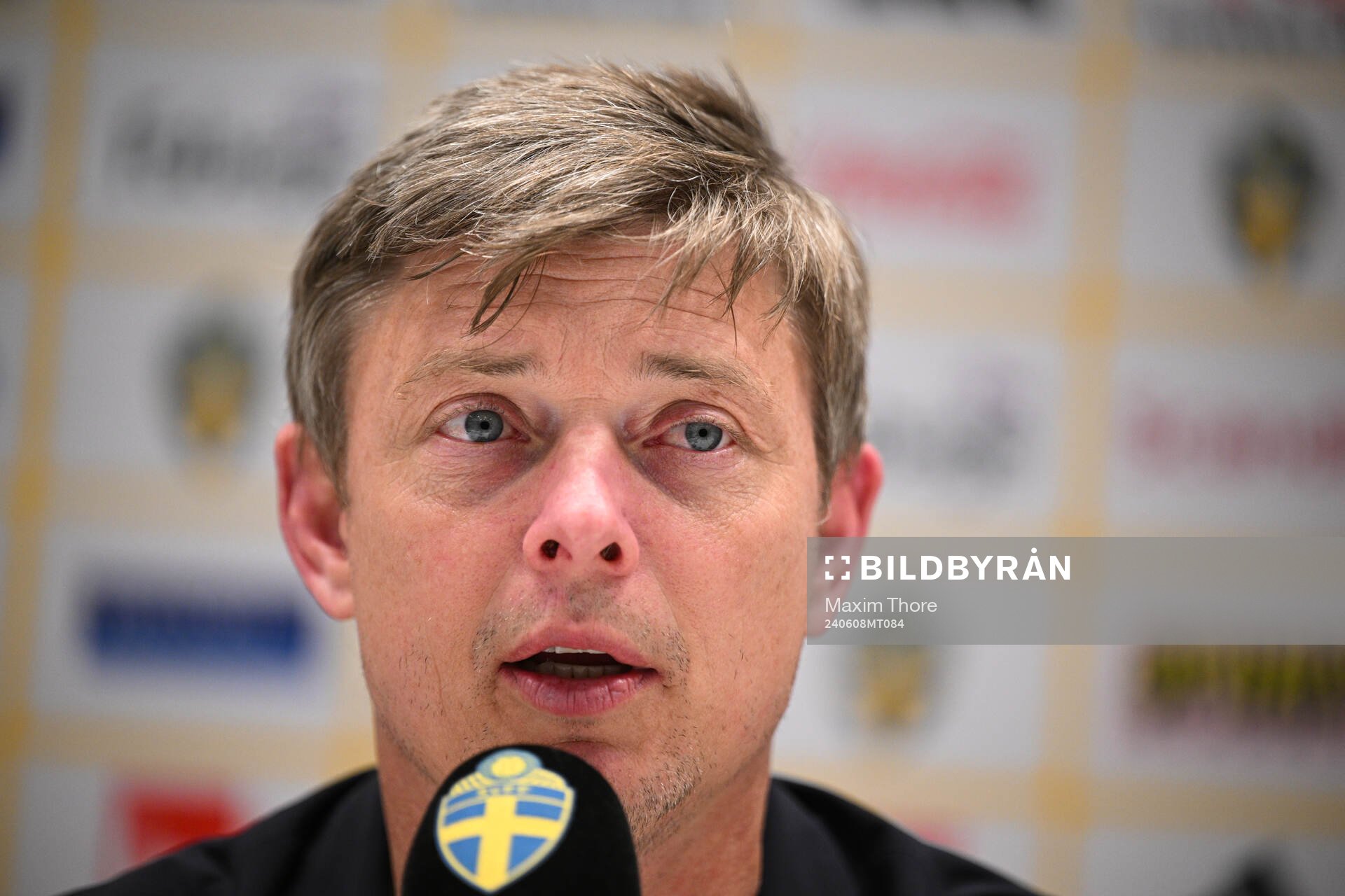 Head coach Jon Dahl Tomasson after the international friendly football match between Sweden and Serbia on June 8, 2024 in Stockholm.