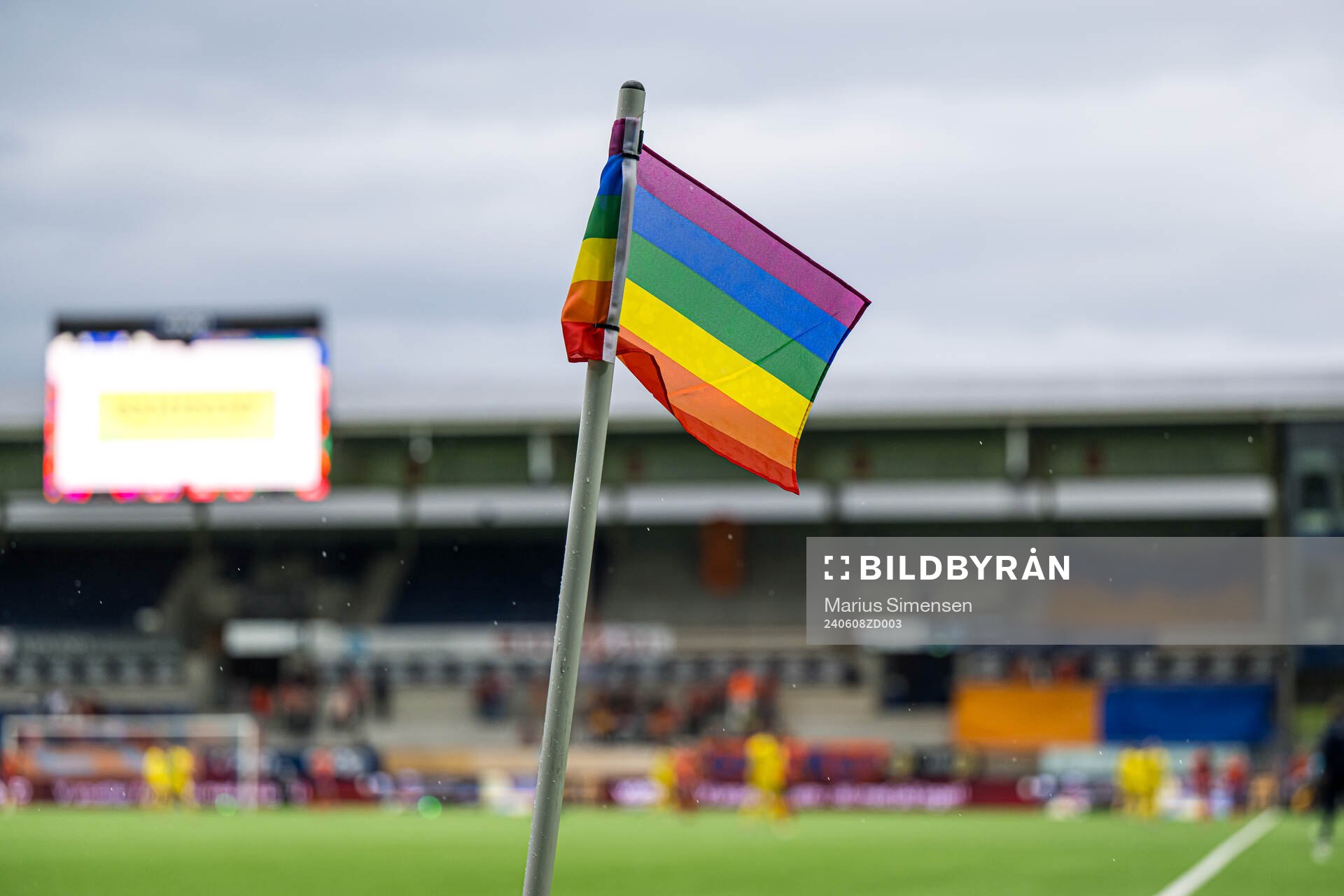 A rainbow flag at Color Line Stadion