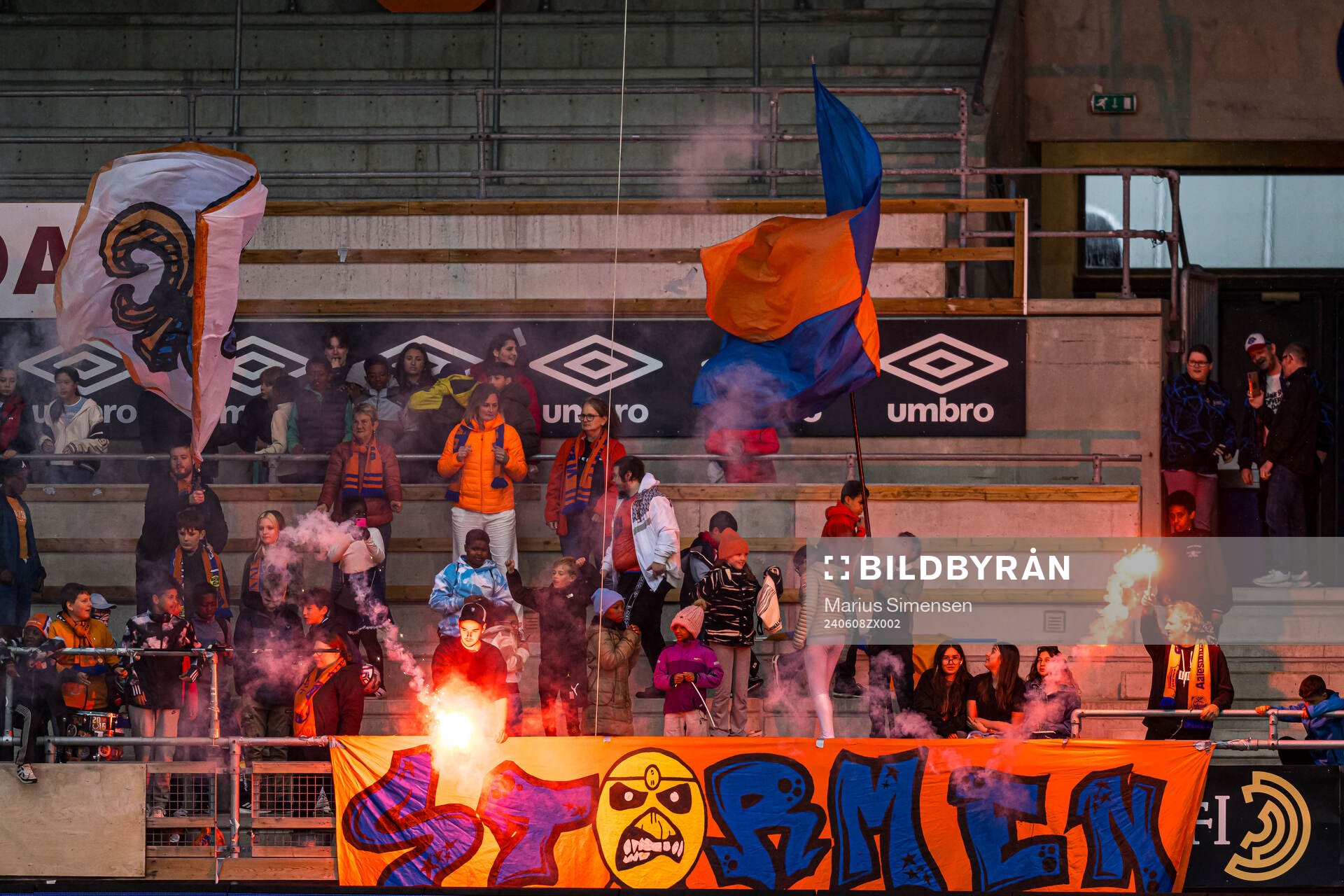 Spectators in the stands