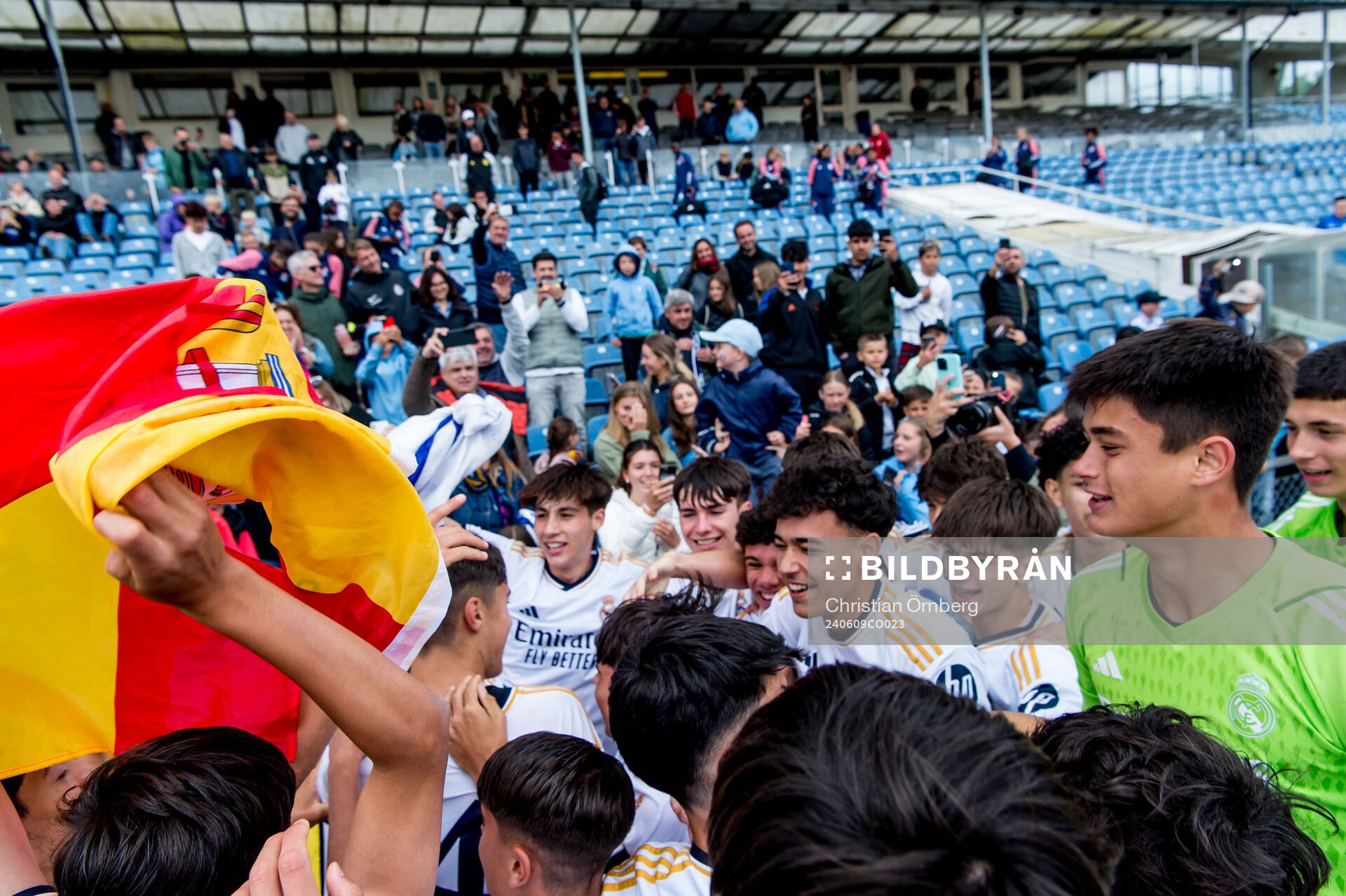 Real Madrids spelare jublar