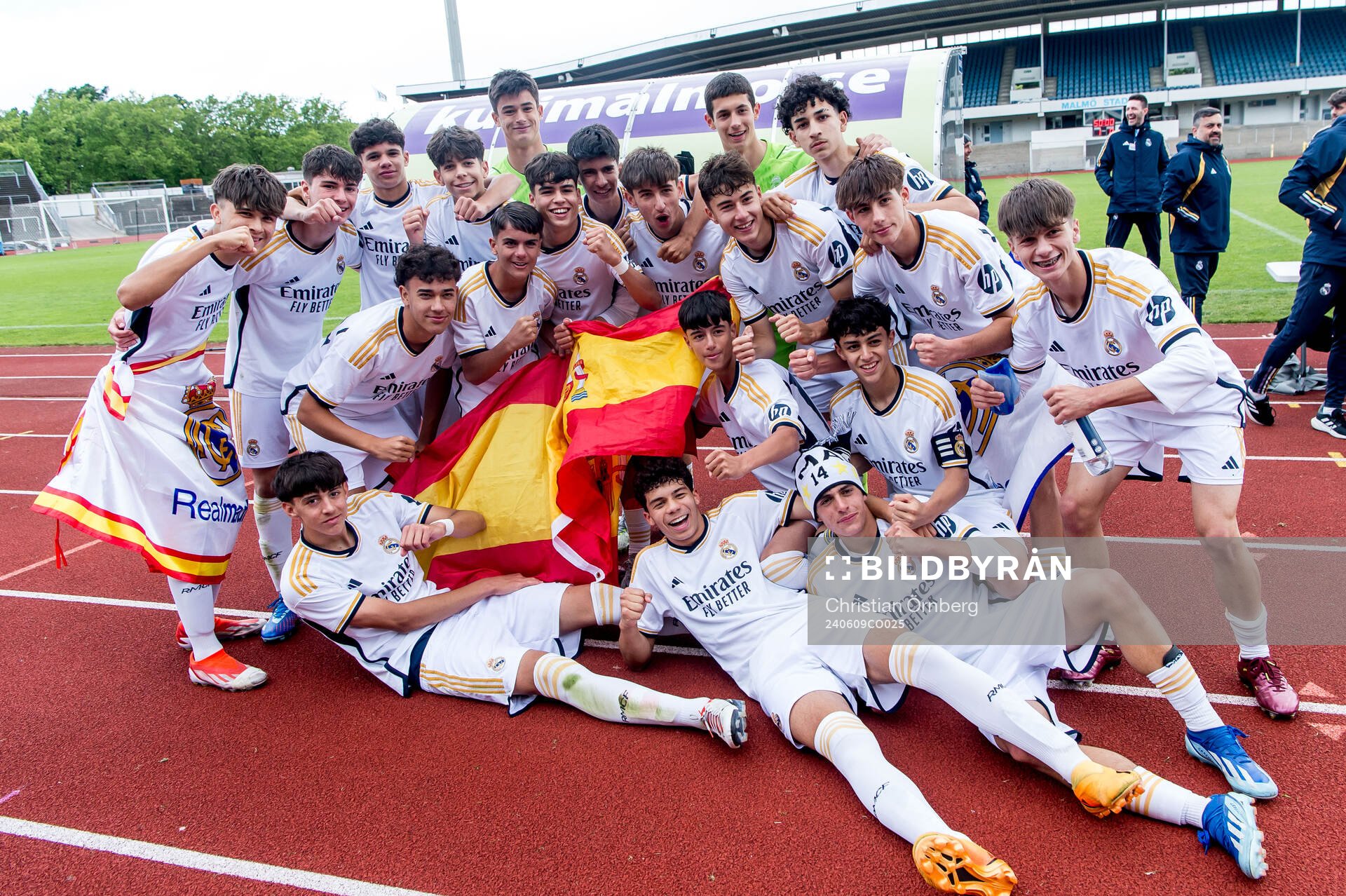 Real Madrids spelare jublar