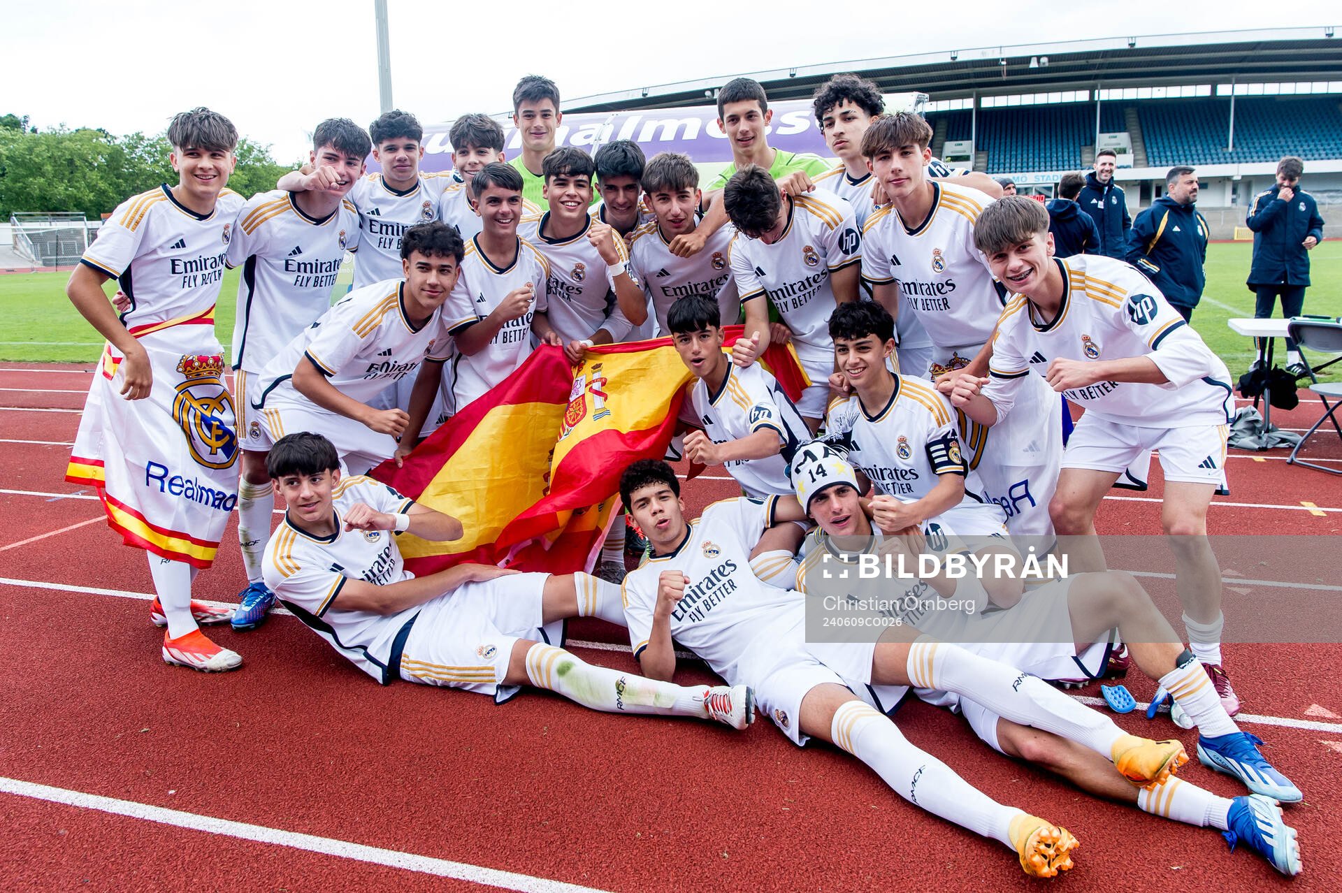Real Madrids spelare jublar