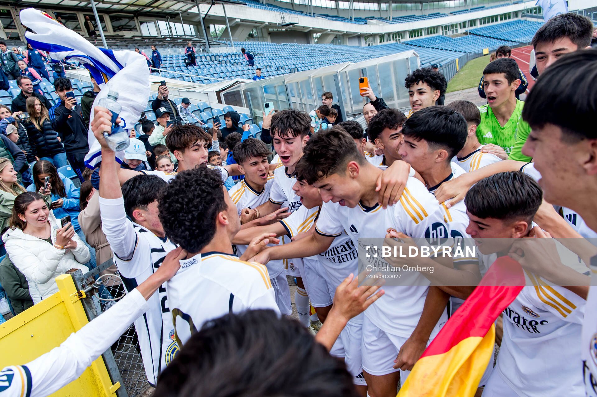 Real Madrids spelare jublar