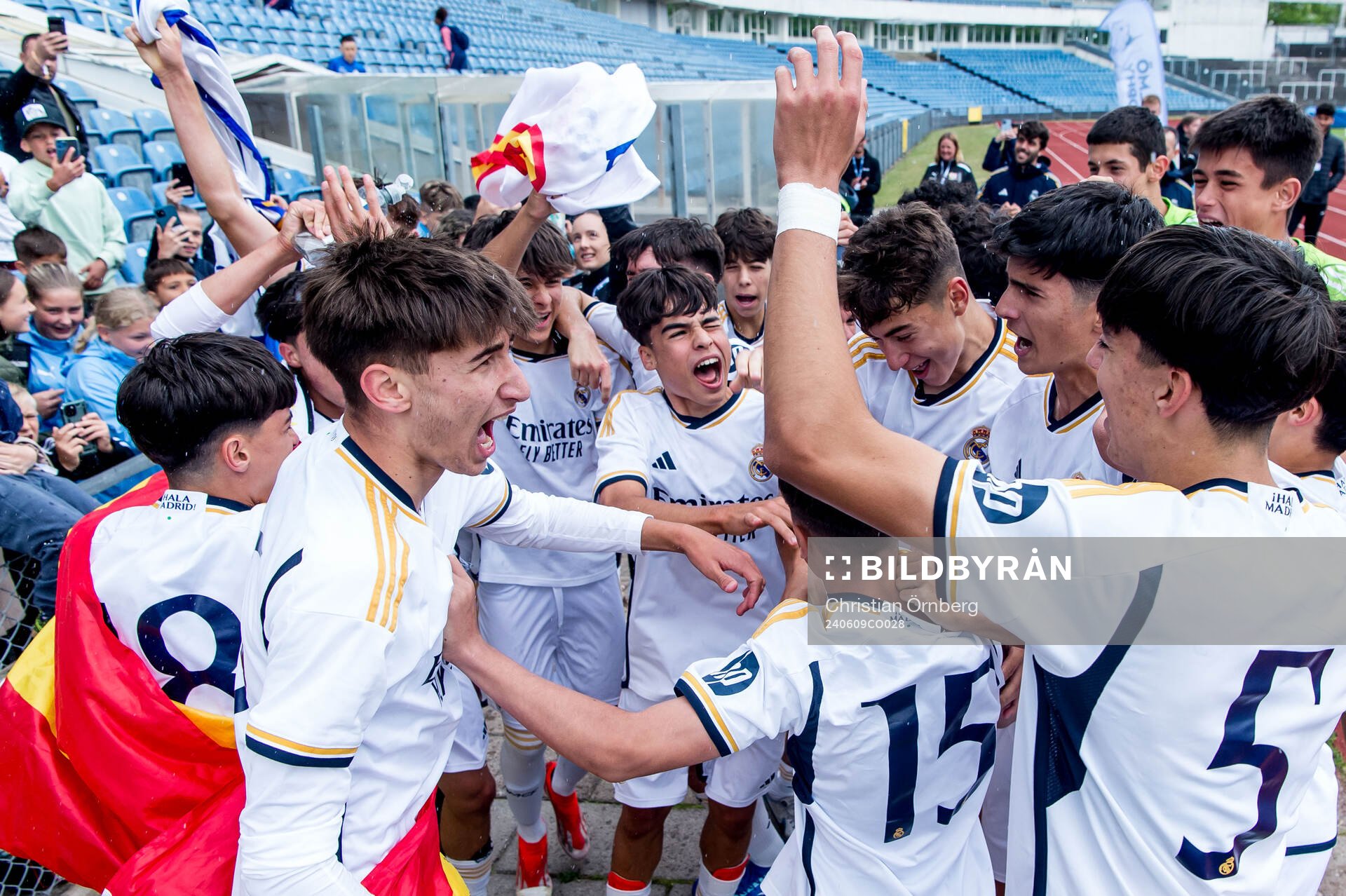 Real Madrids spelare jublar