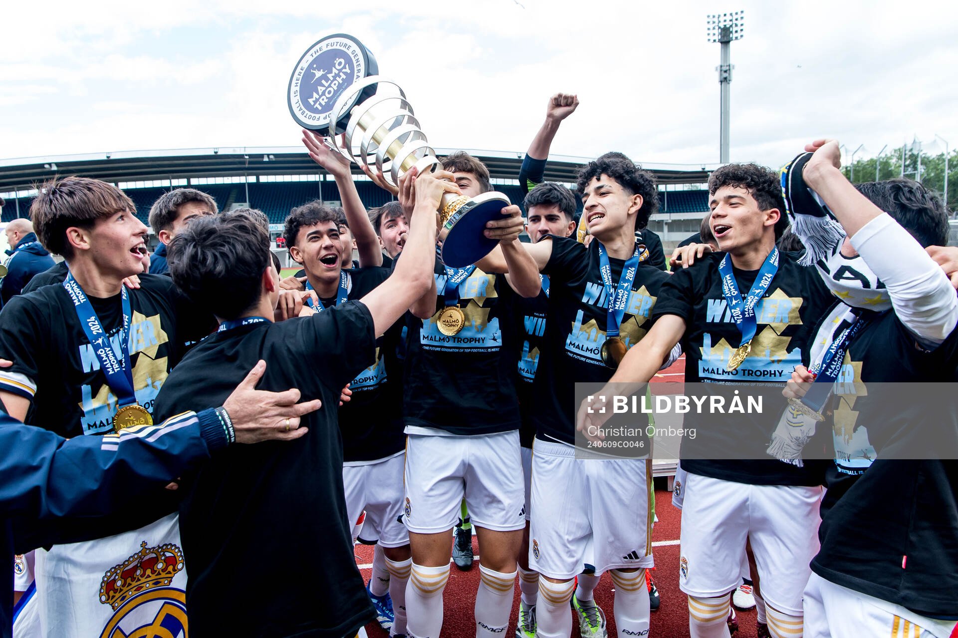 Real Madrids spelare jublar