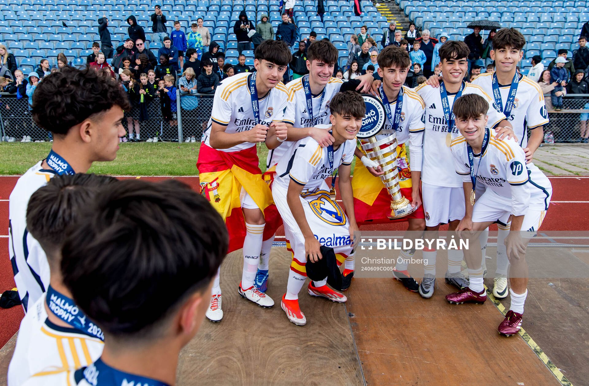 Real Madrids spelare jublar