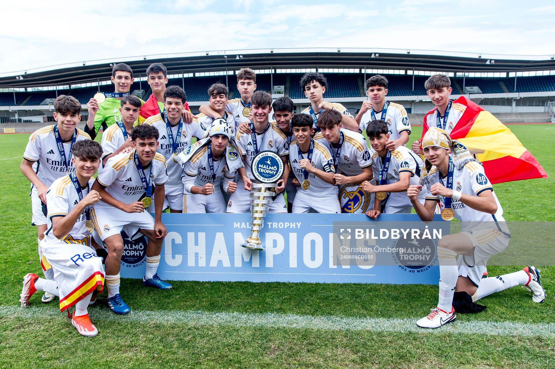 Real Madrids spelare jublar