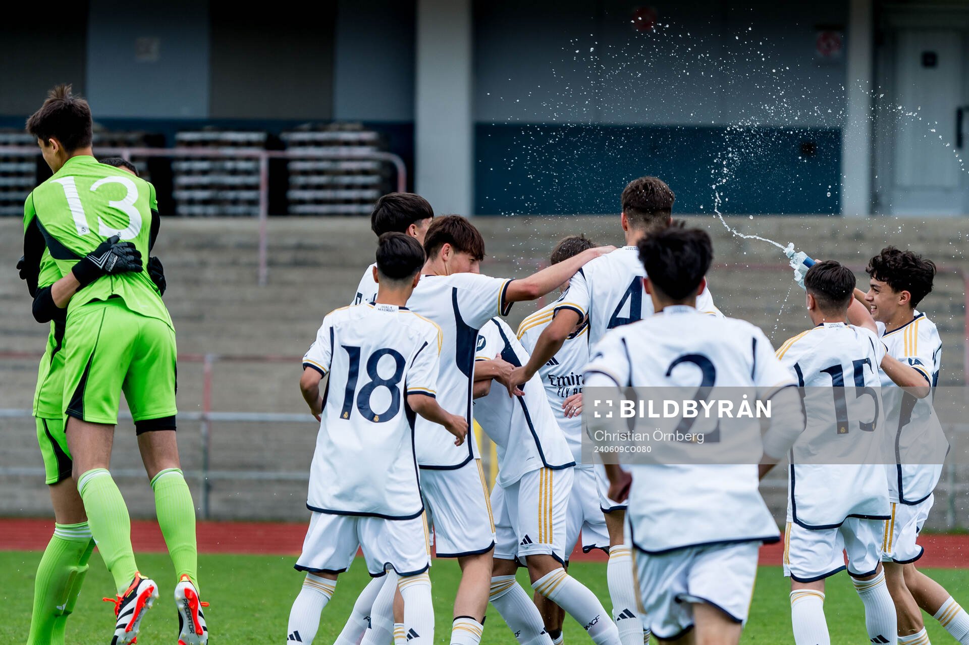 Real Madrids spelare jublar