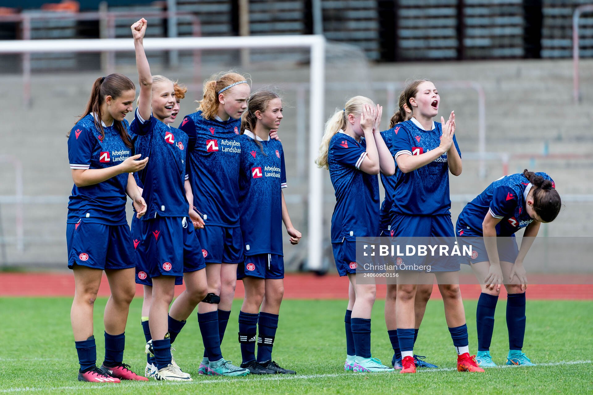 Aalborgs spelare jublar
