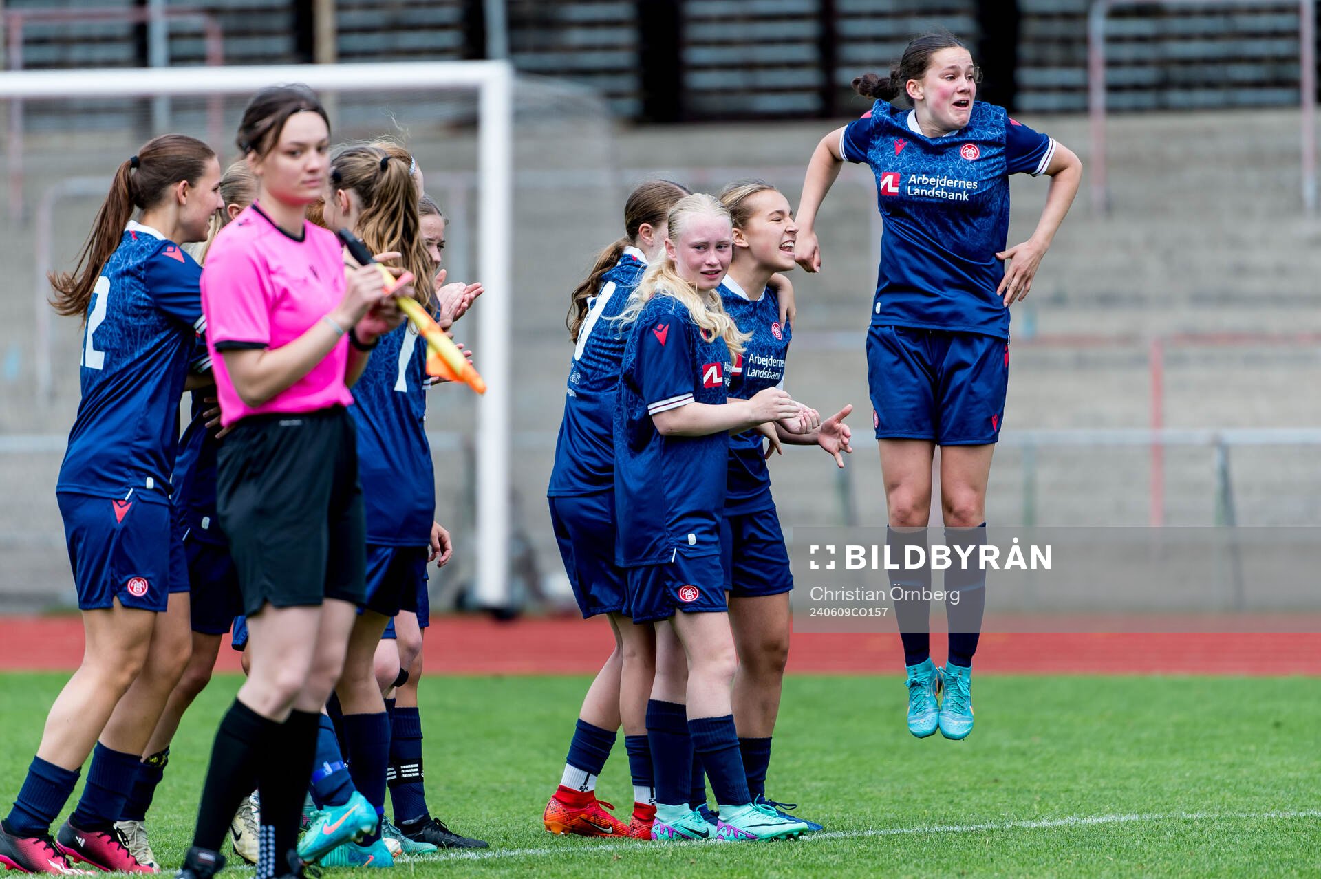 Aalborgs spelare jublar